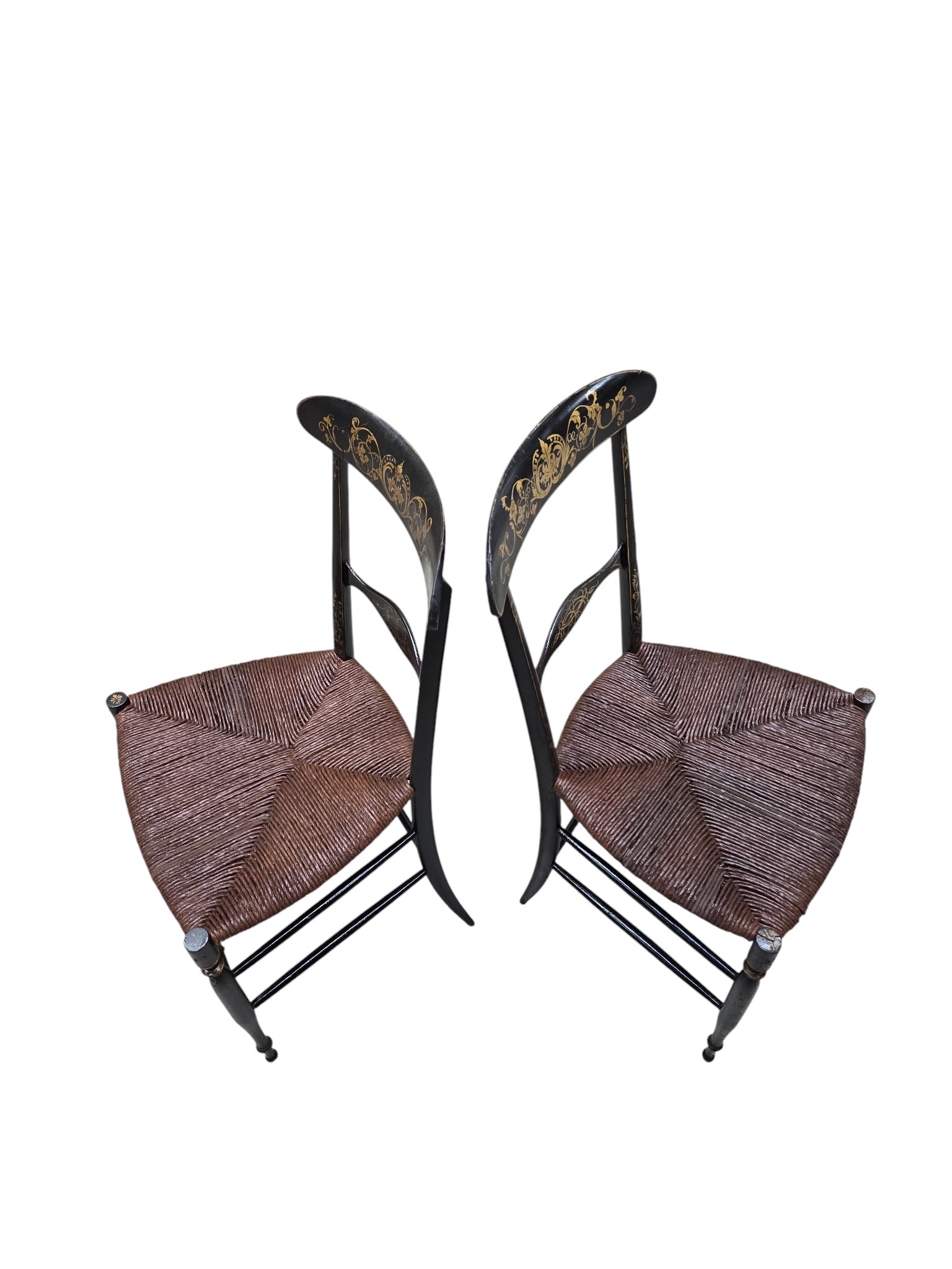 NEW - Antique Italian Side Chairs by Fratelli Levaggi and Giuseppe Gaetano Descalzi - Pair
