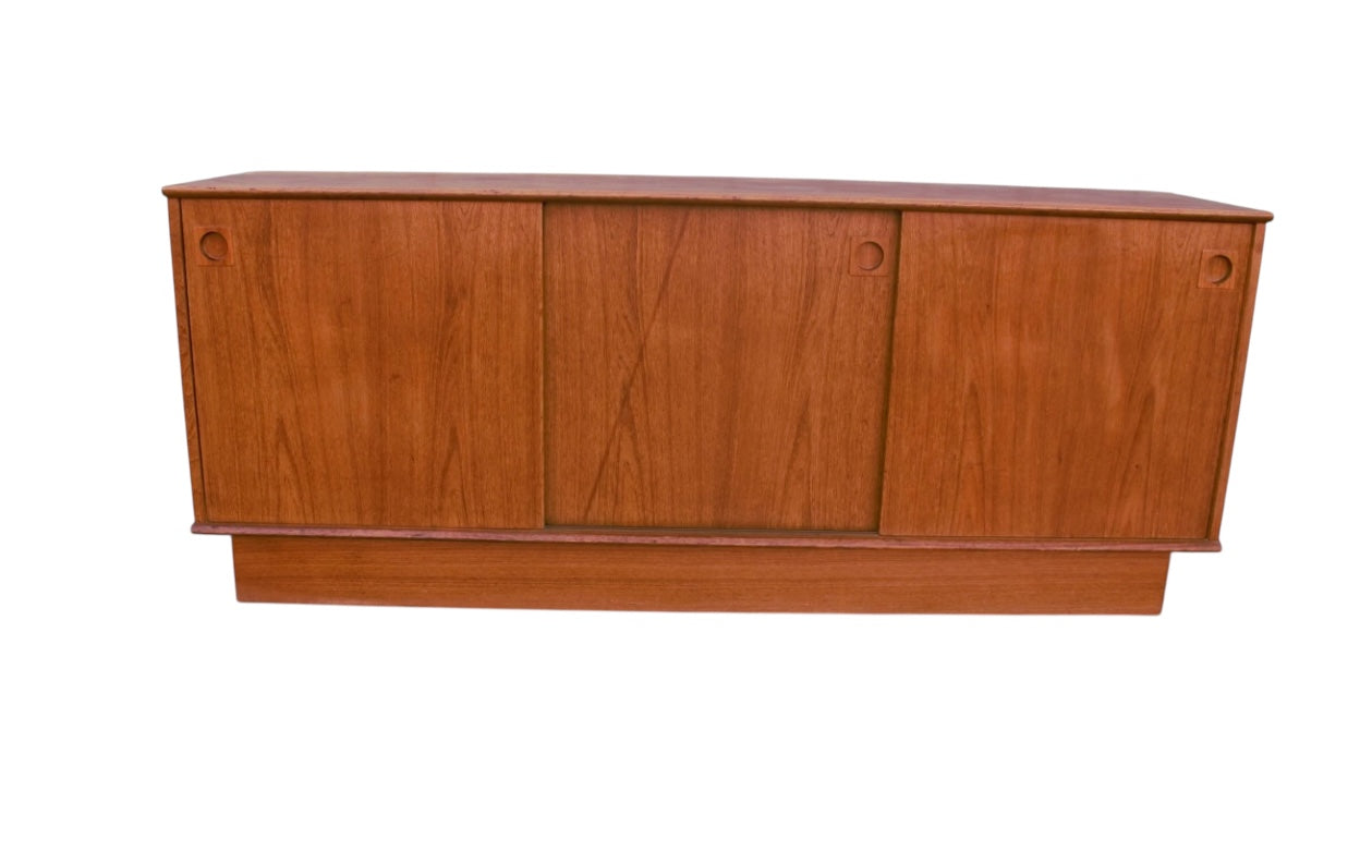 MCM Danish Sliding Door Sideboard Credenza by Dyrlund