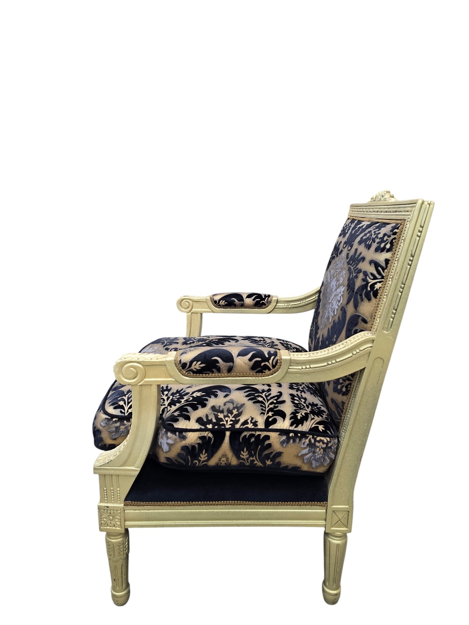 Antique Louis XVI Style Chairs Newly Reupholstered - Pair