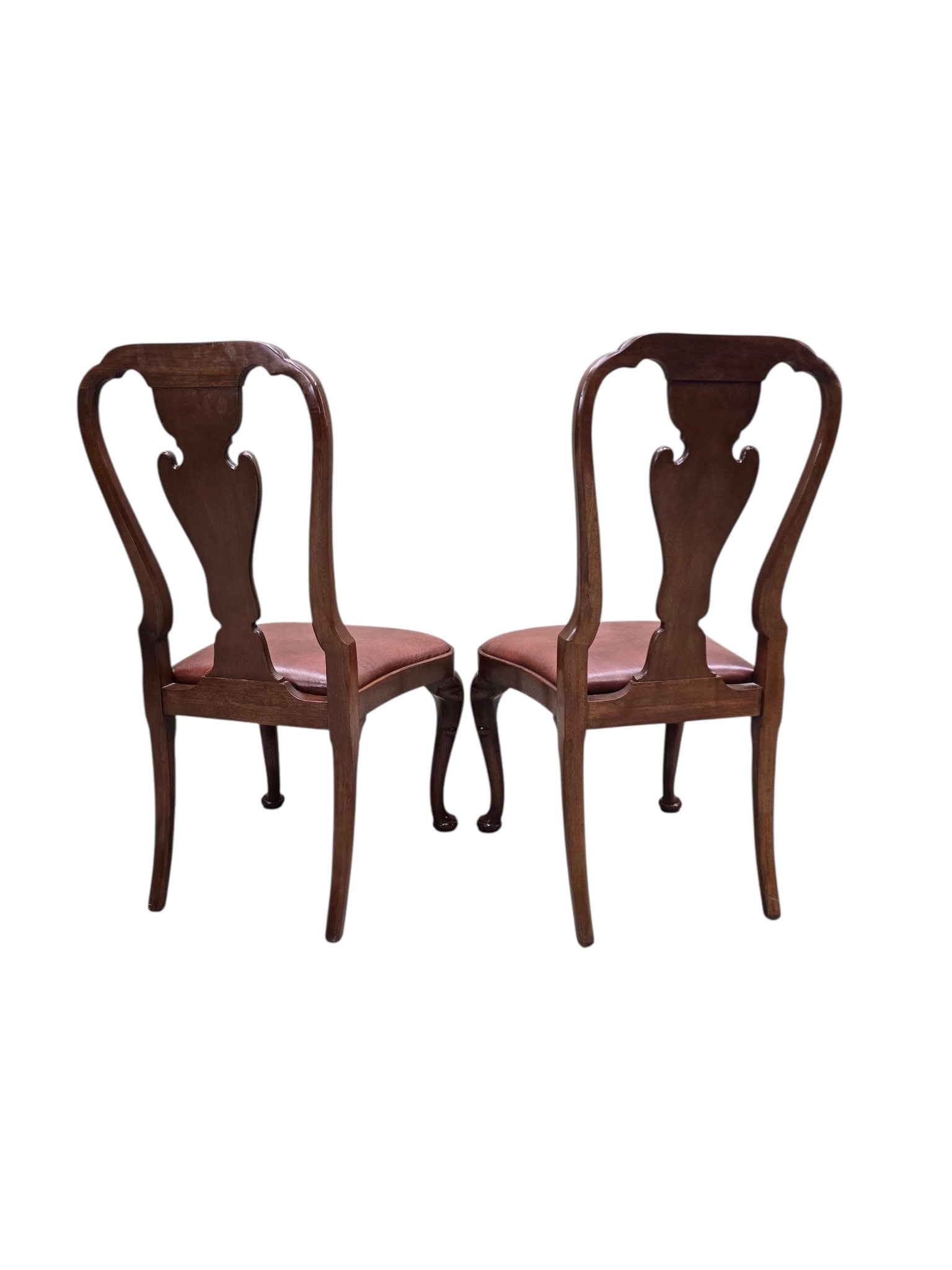 Vintage Queen Anne Style Dining Chairs By Baker Furniture - 4