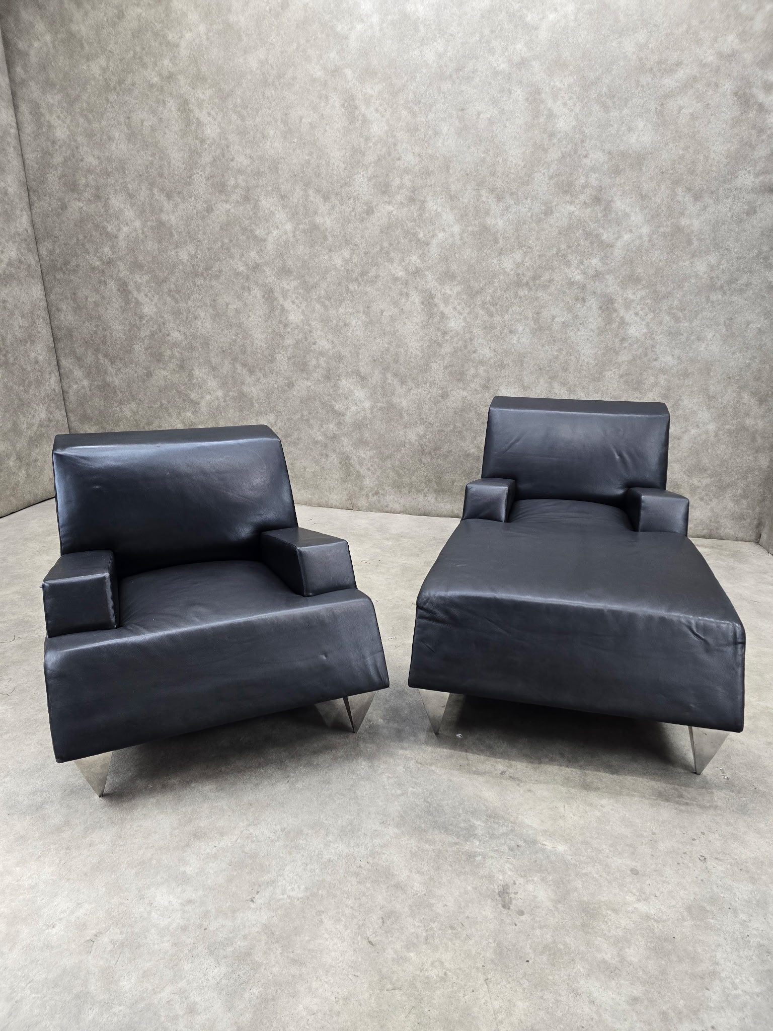 NEW - Vintage Chair and Chaise Lounge by Catherine Chanicci - 2 Piece Set