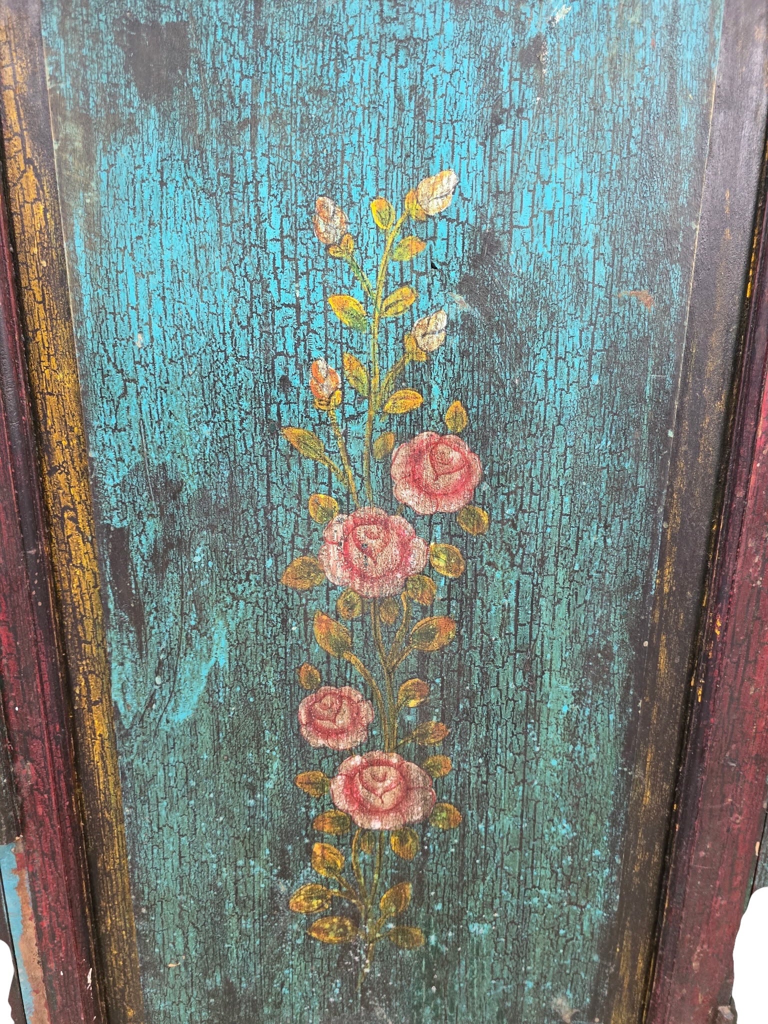 New - Antique German Hand Painted Cabinet