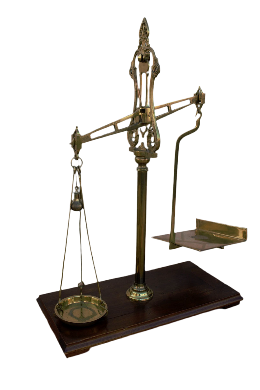 Antique English Victorian Brass W&T Avery of Birmingham Weighing Scale