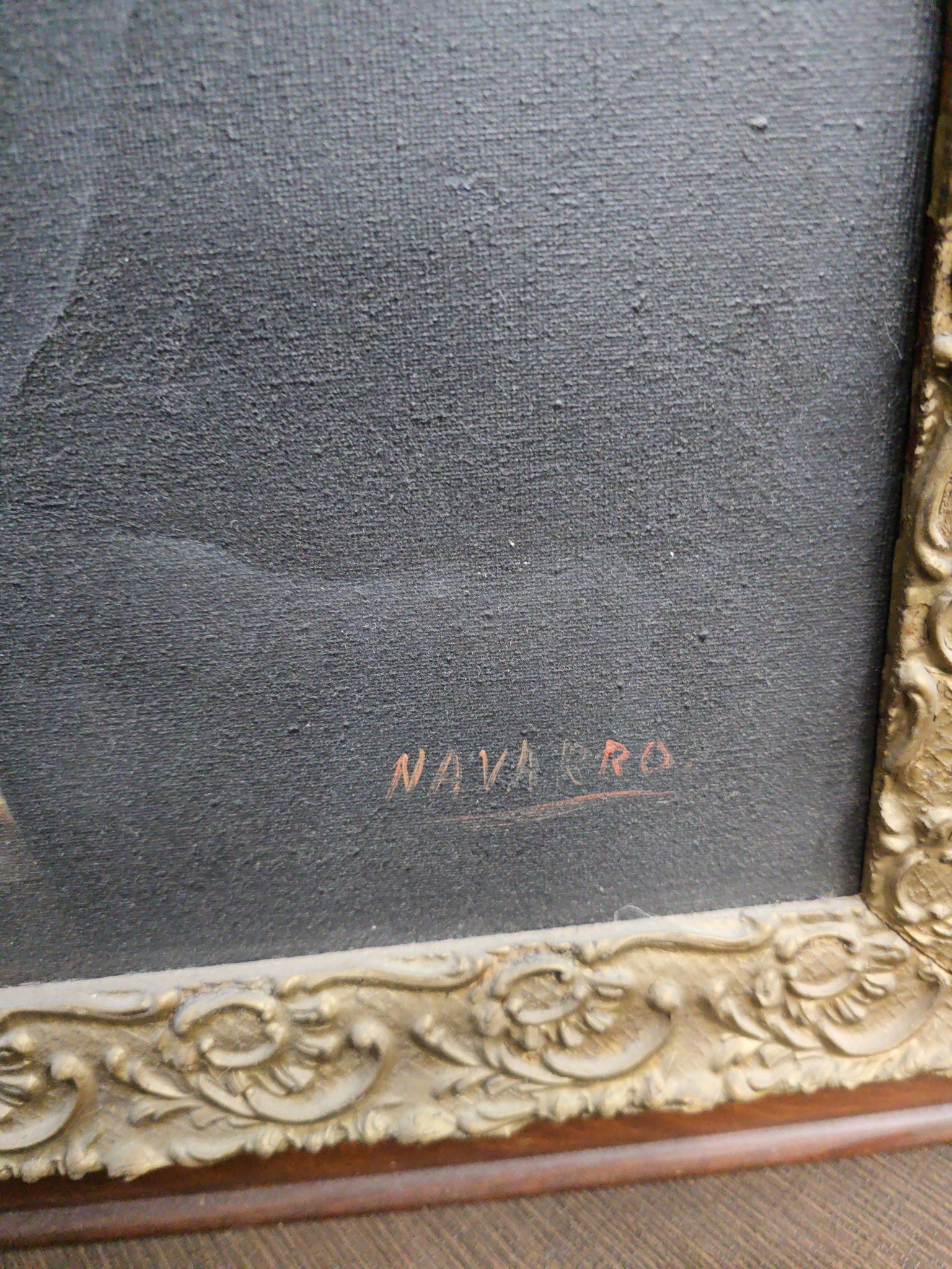 Antique ”The Collector”  Painting Signed by Navarro