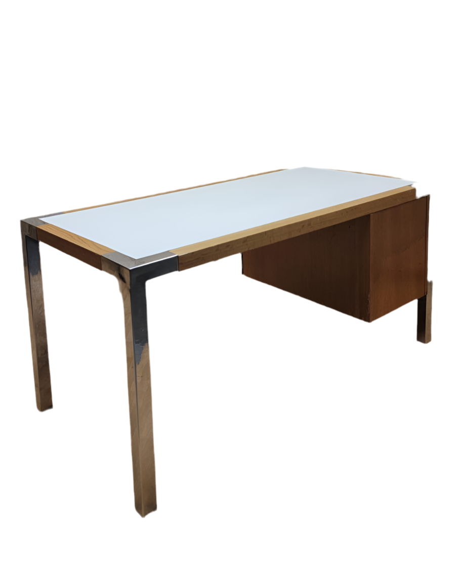 Mid Century Modern Oak Executive Desk by Thonet