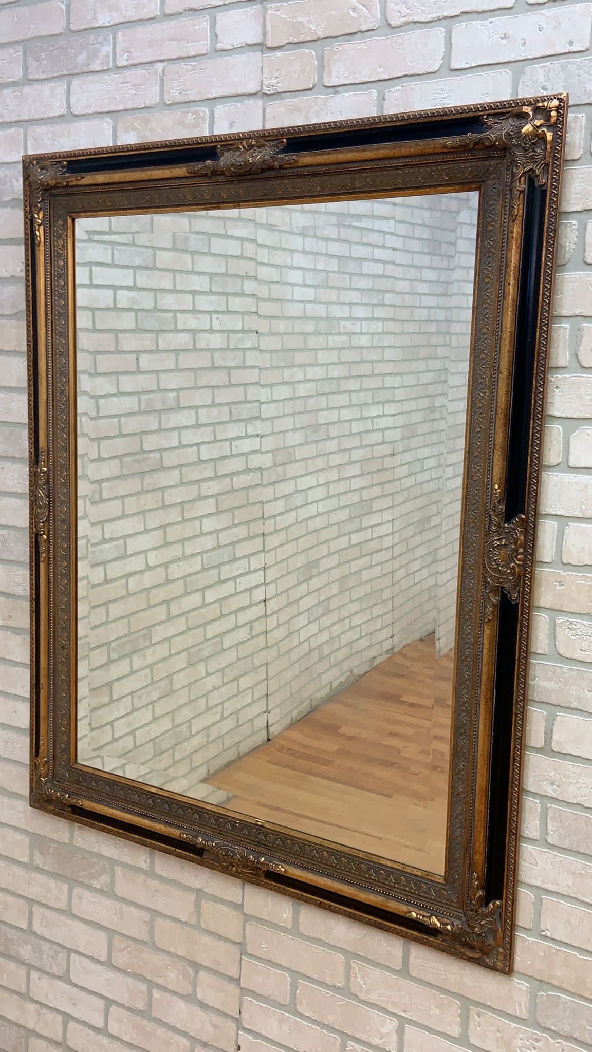 Vintage Colonial Baroque Style Wall Mirrors - Pair