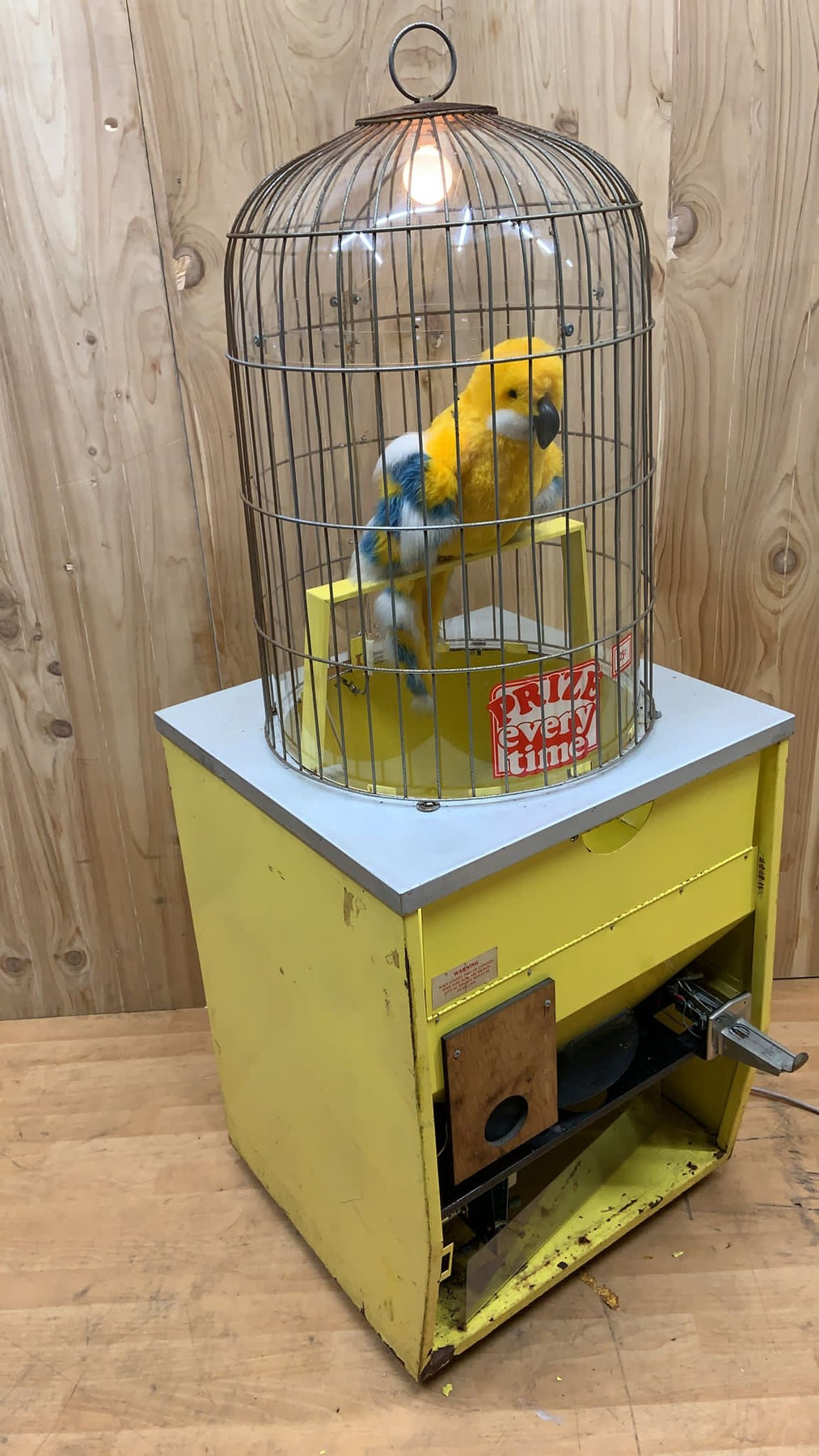 Parrot Coin Machine Vintage Gray Hound Talking Parrot Prize Every Time Vending Machine ...