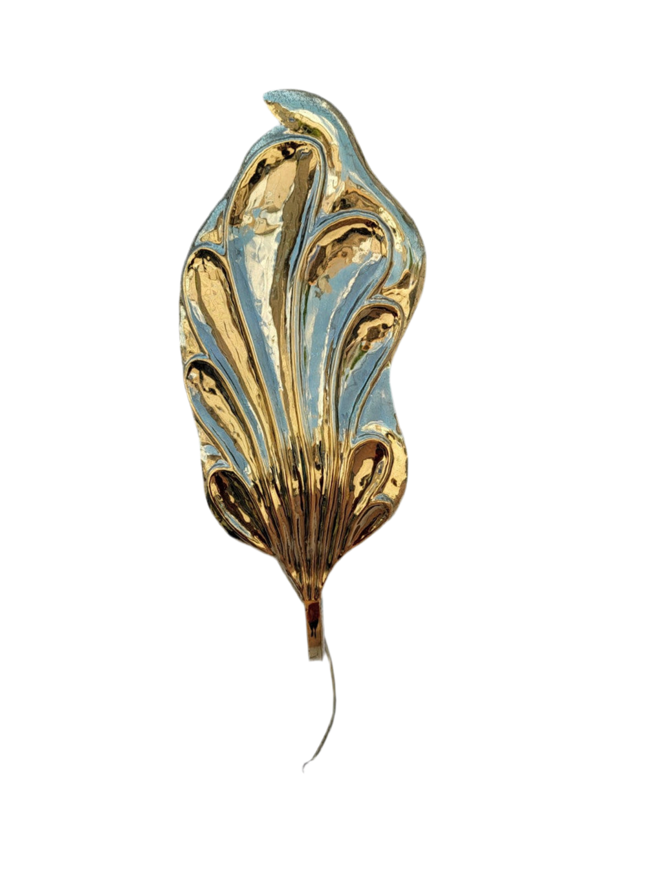 Vintage Italian Leaf Wall Sconce by Carlo Giorgi & Tommaso Barbi