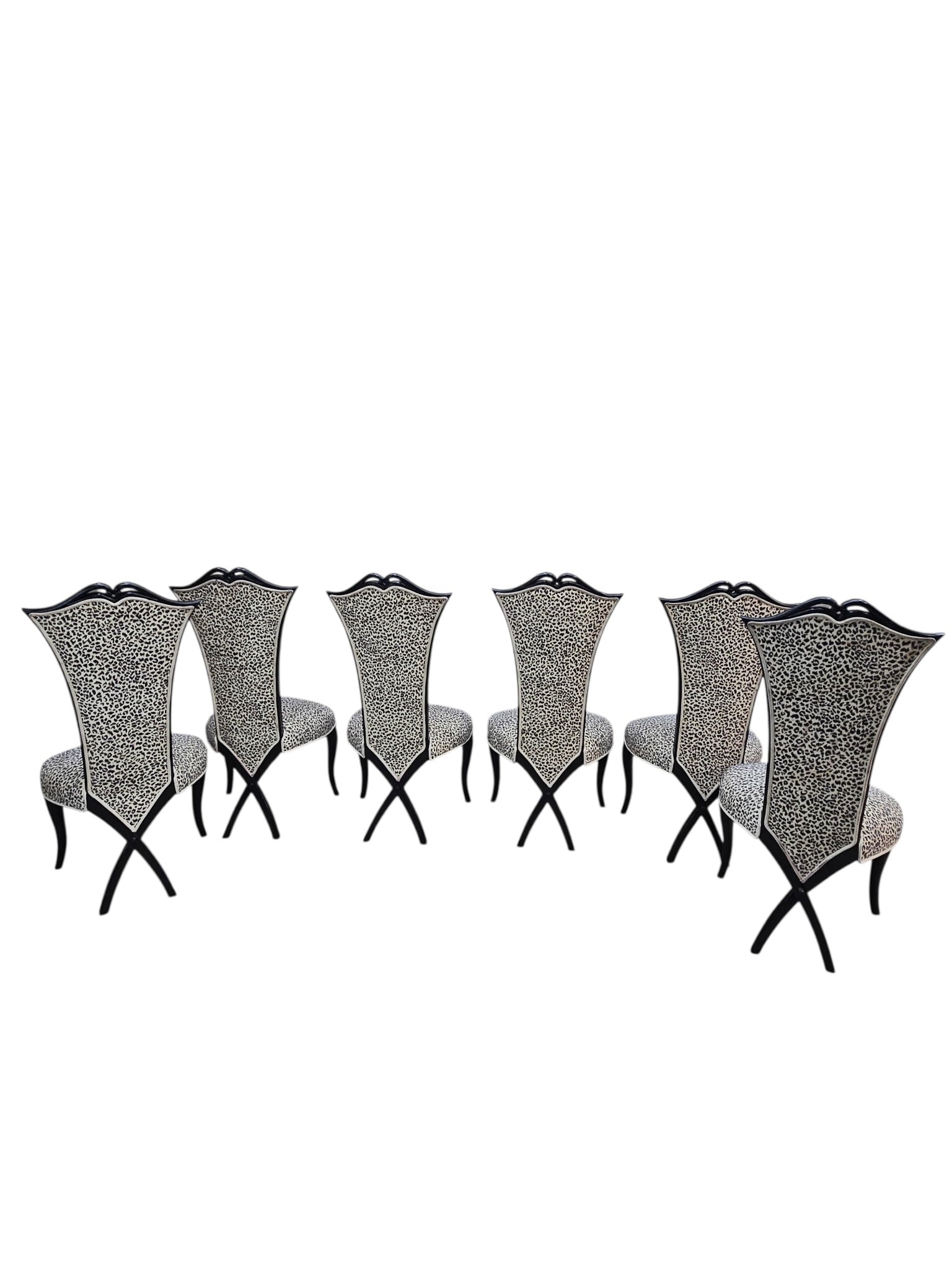 French Art Deco Style Dining Chairs Inspired by Christopher Guy - 6