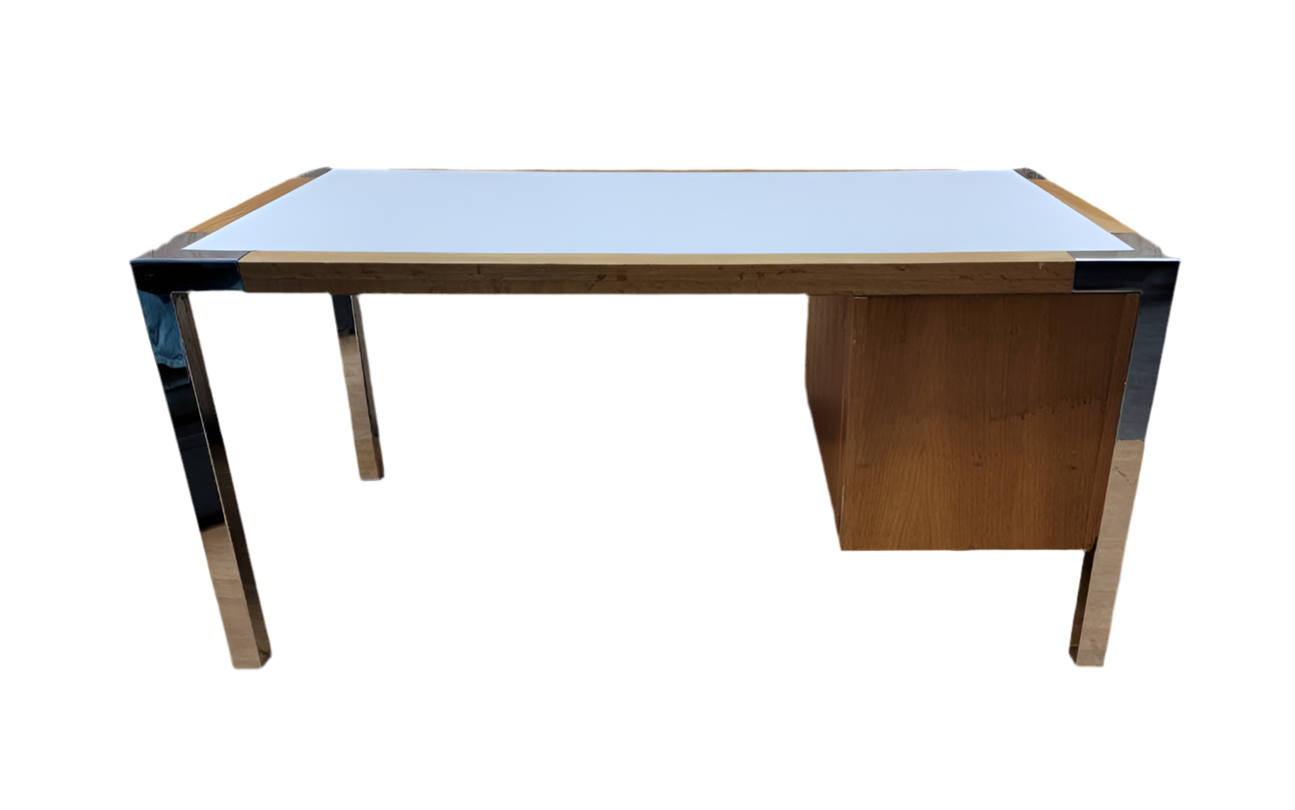 Mid Century Modern Oak Executive Desk by Thonet