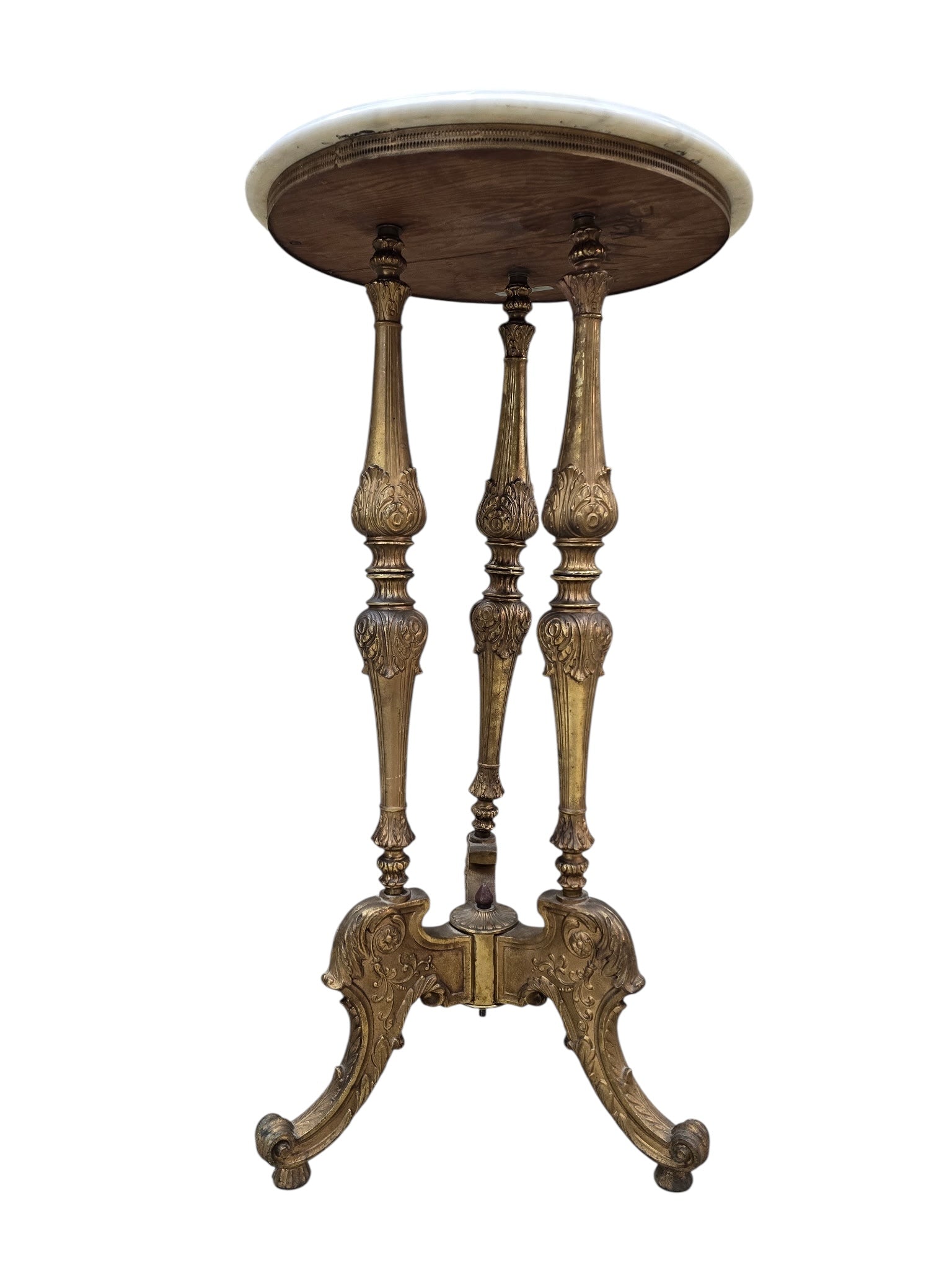 Antique Louis XVI Style Pedestal Side Table