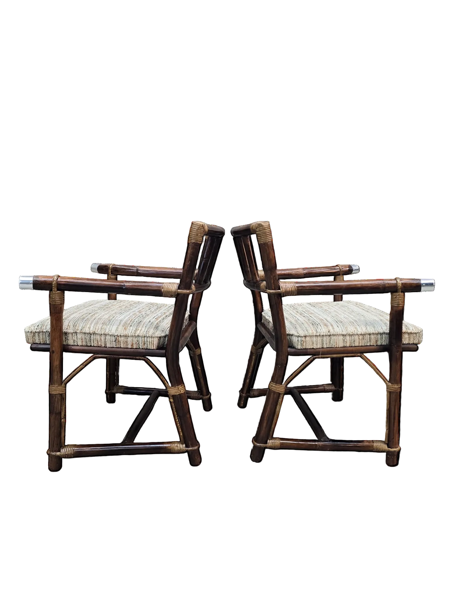 MCM John Wisner for Ficks Reed Rattan & Bamboo Dining Chairs, Set of 6