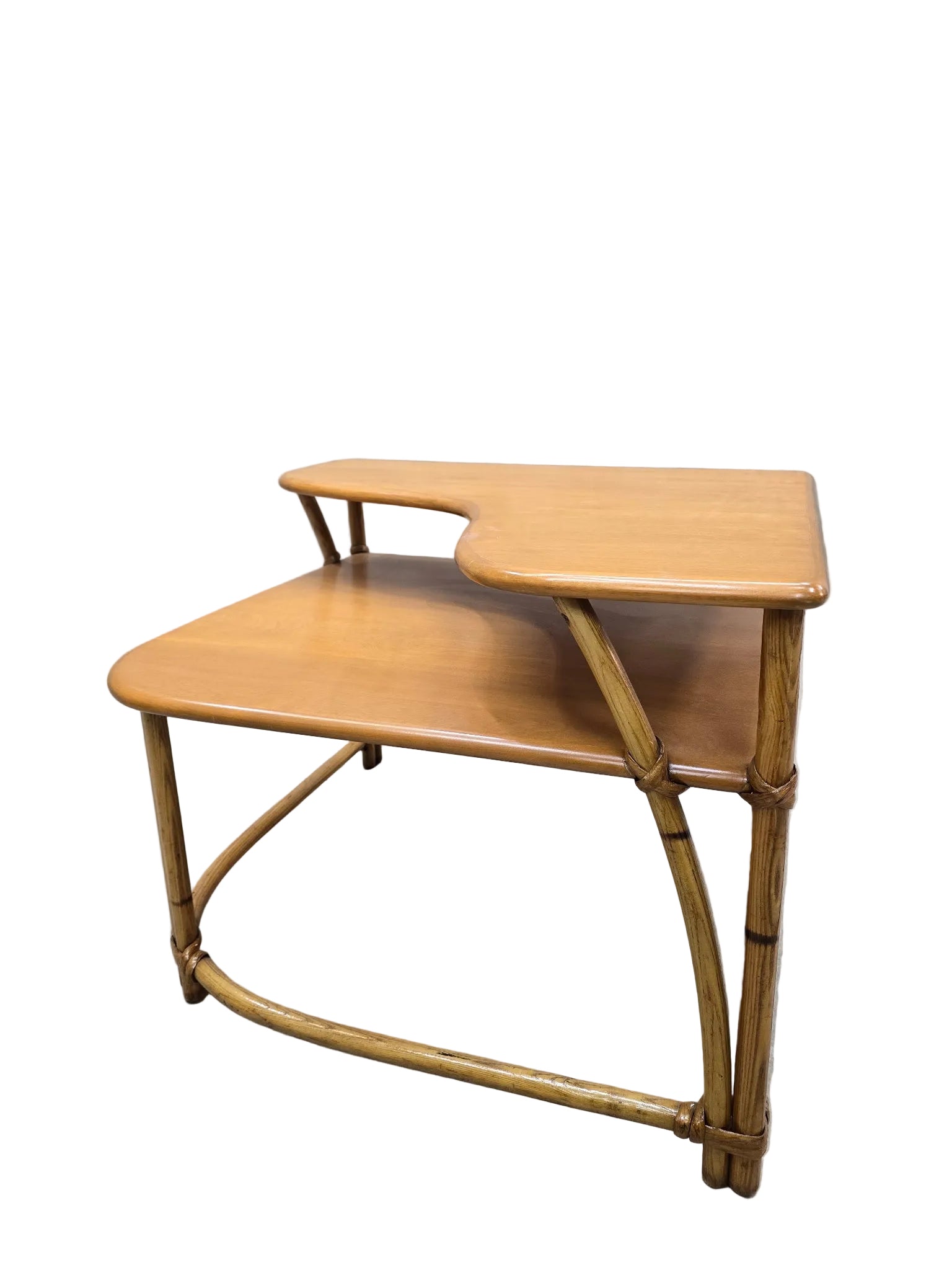 MCM Coastal L Shaped Side Table by Heywood Wakefield  "Ashcraft“