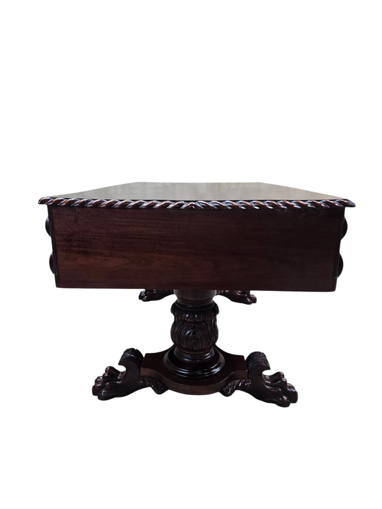 Antique Empire Carved Mahogany Partner’s Desk