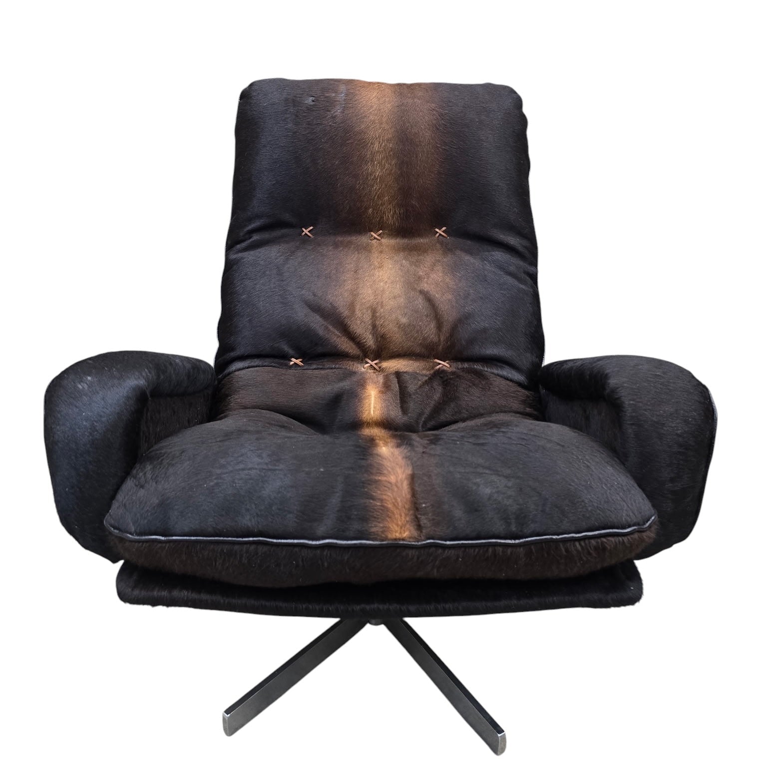 MCM De Sede Lounge Chair and Ottoman Newly Reupholstered