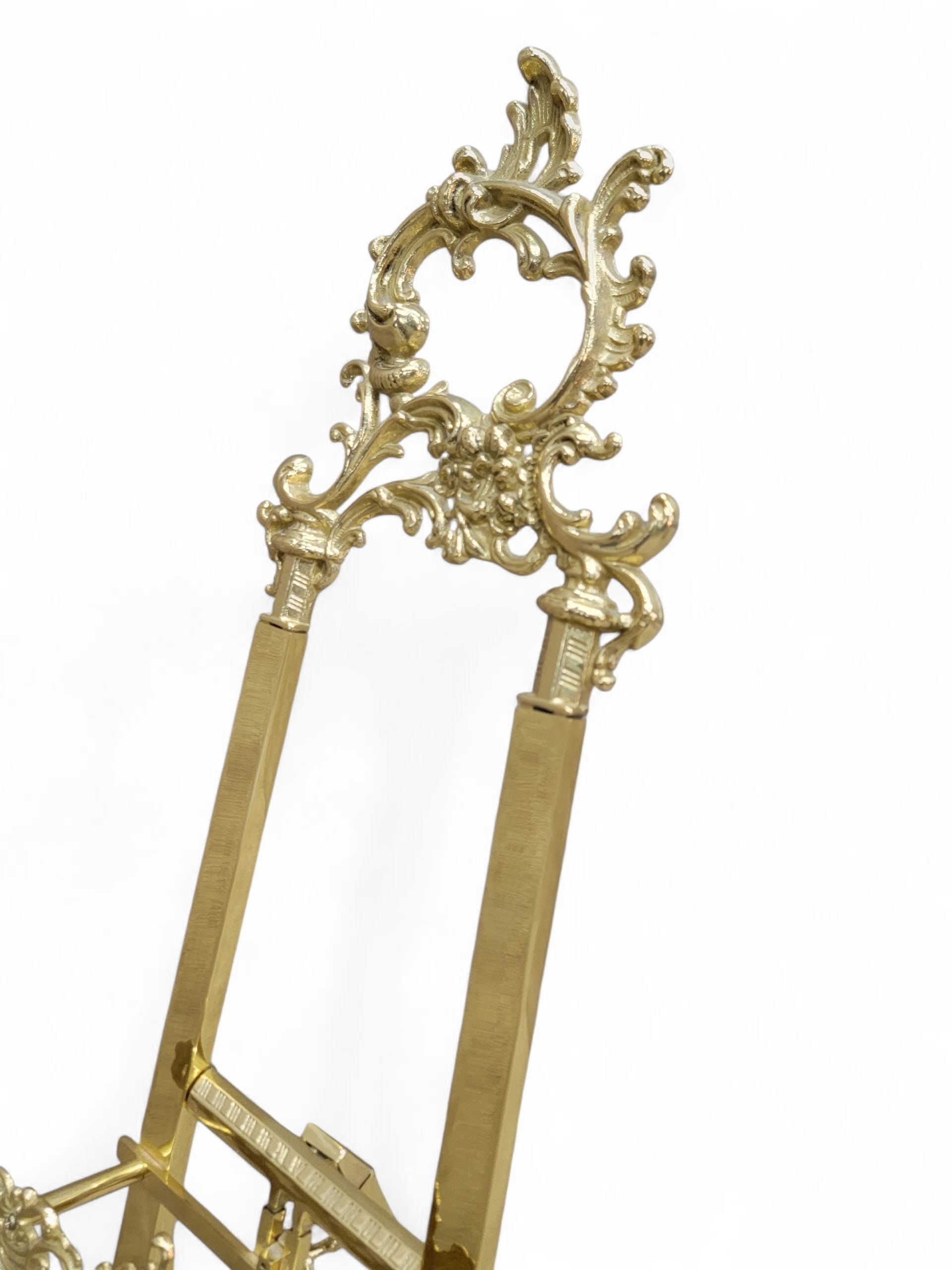 Vintage Italian Rococo Style Brass Painting Easel