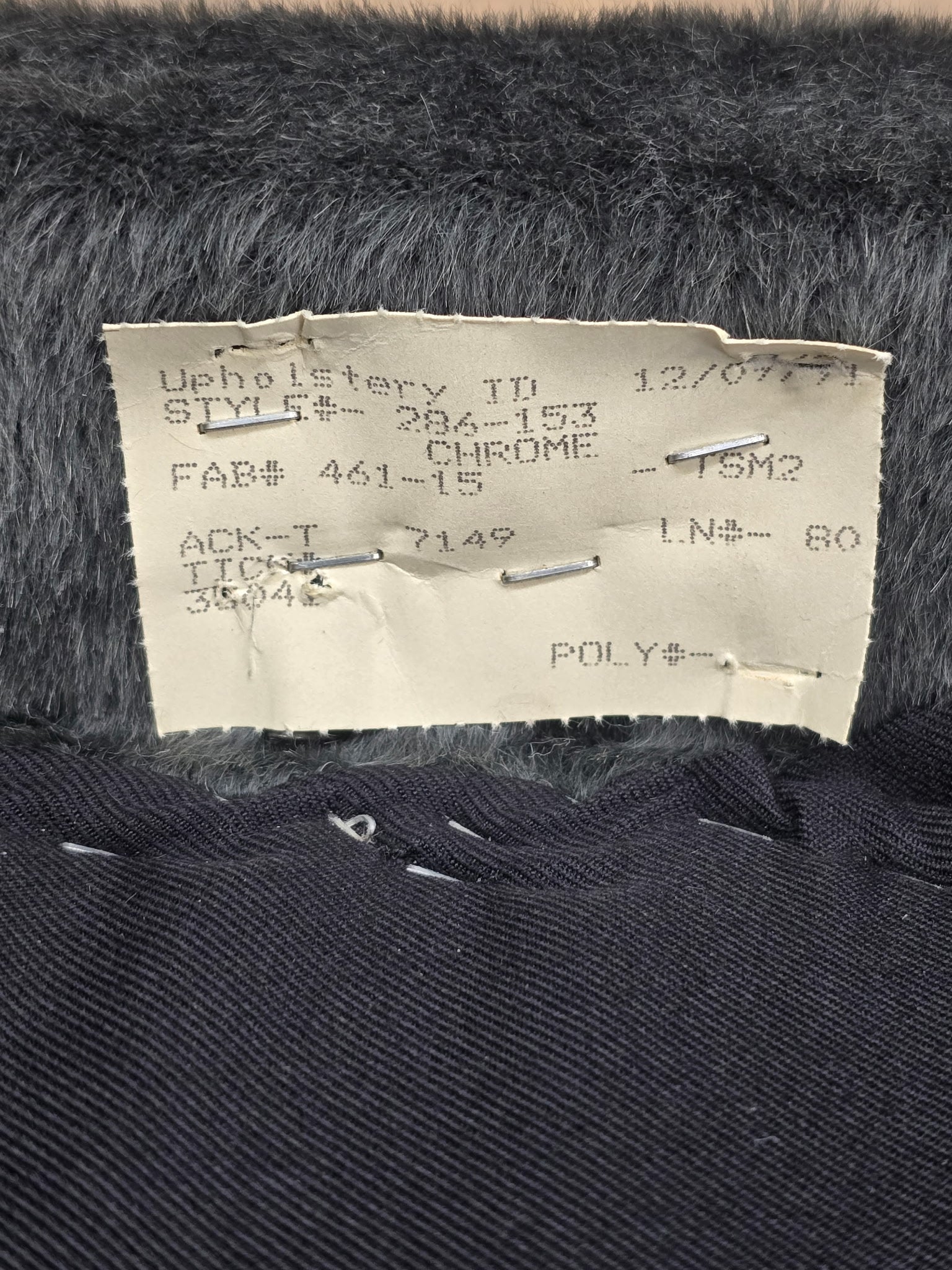 Thayer Coggin Sculptural Pull Up Lounge Chair Newly Reupholstered in Charcoal Alpaca Mohair – Tagged
