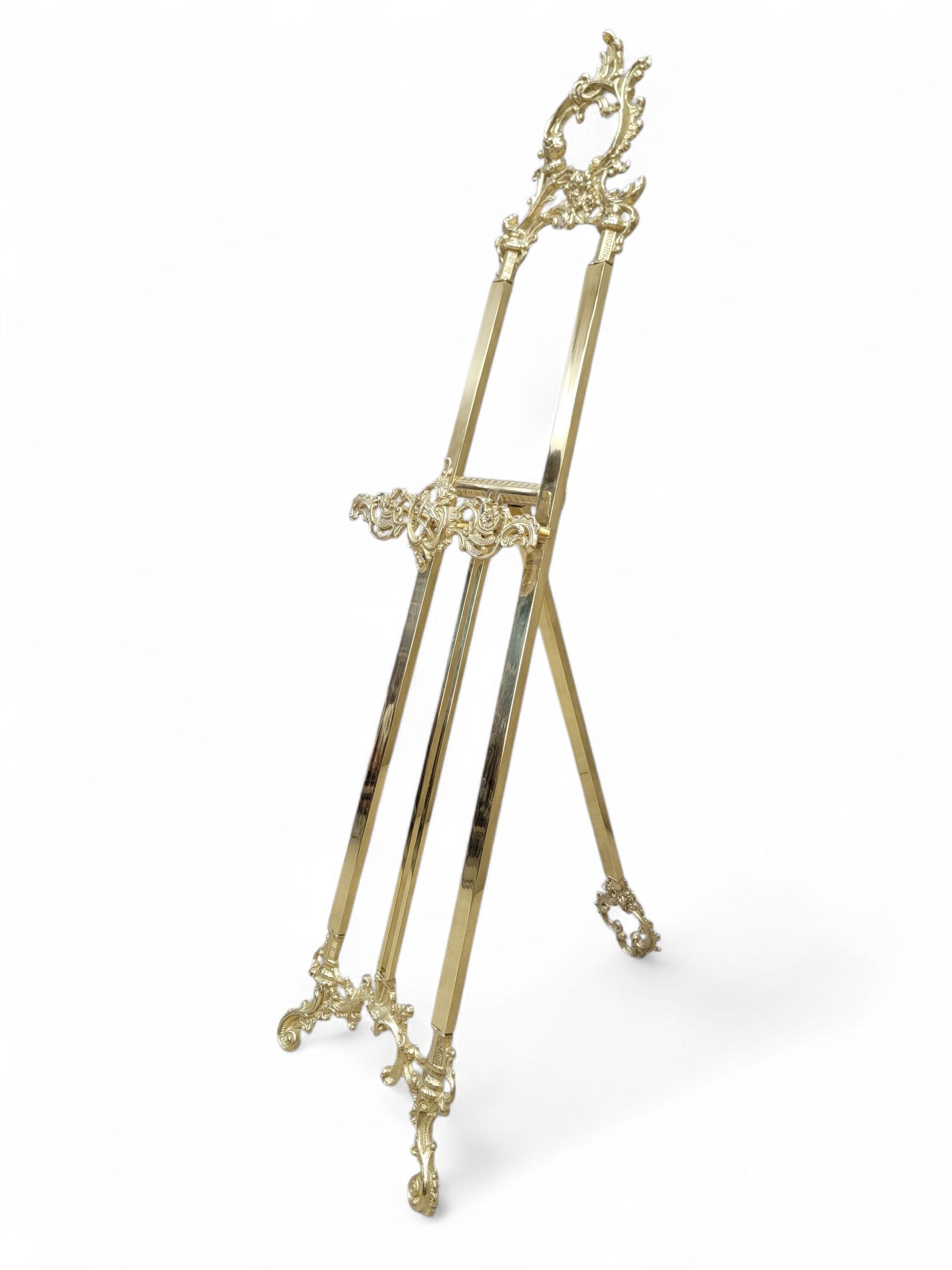 Vintage Italian Rococo Style Brass Painting Easel