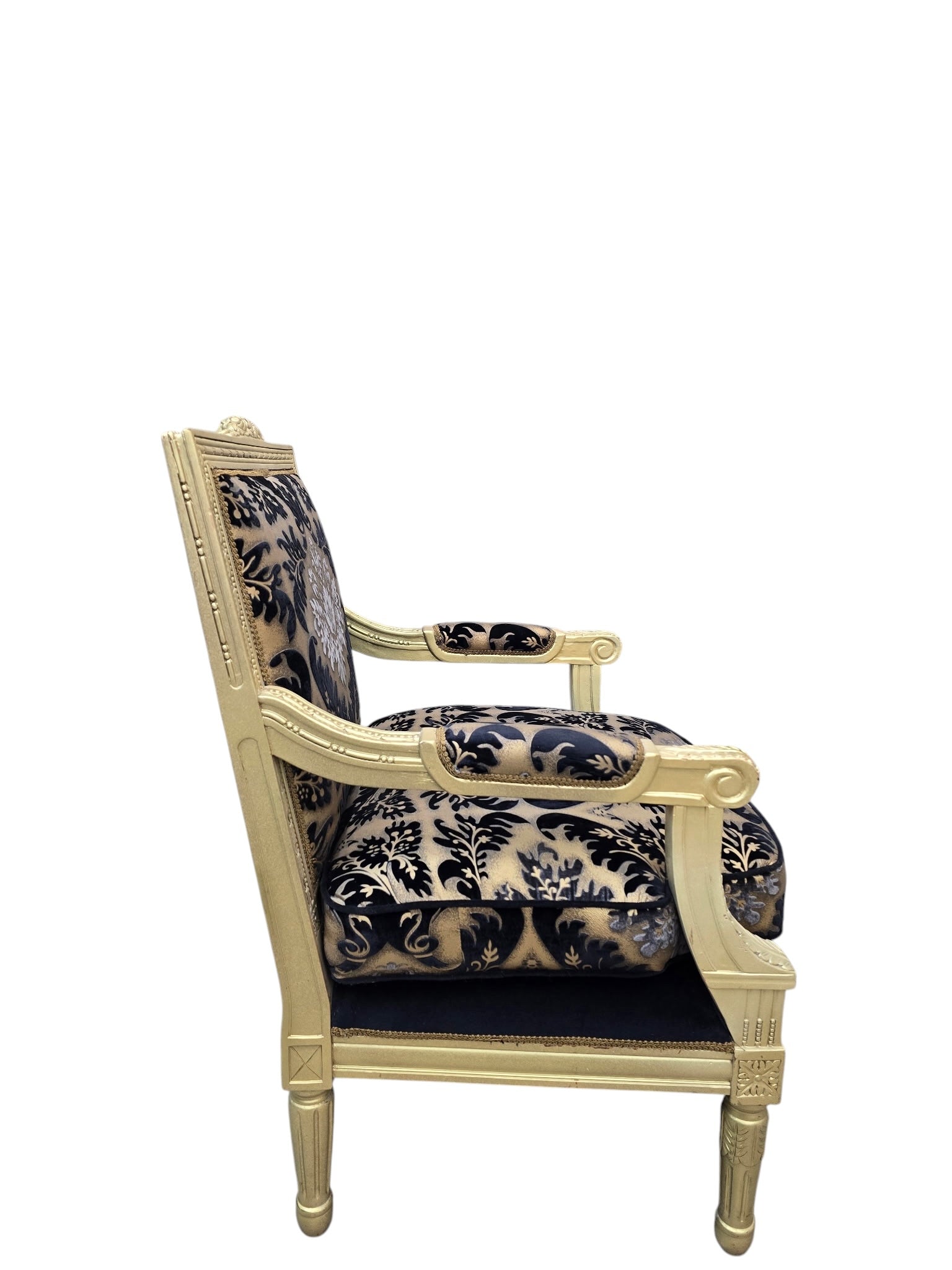 Antique Louis XVI Style Chairs Newly Reupholstered - Pair