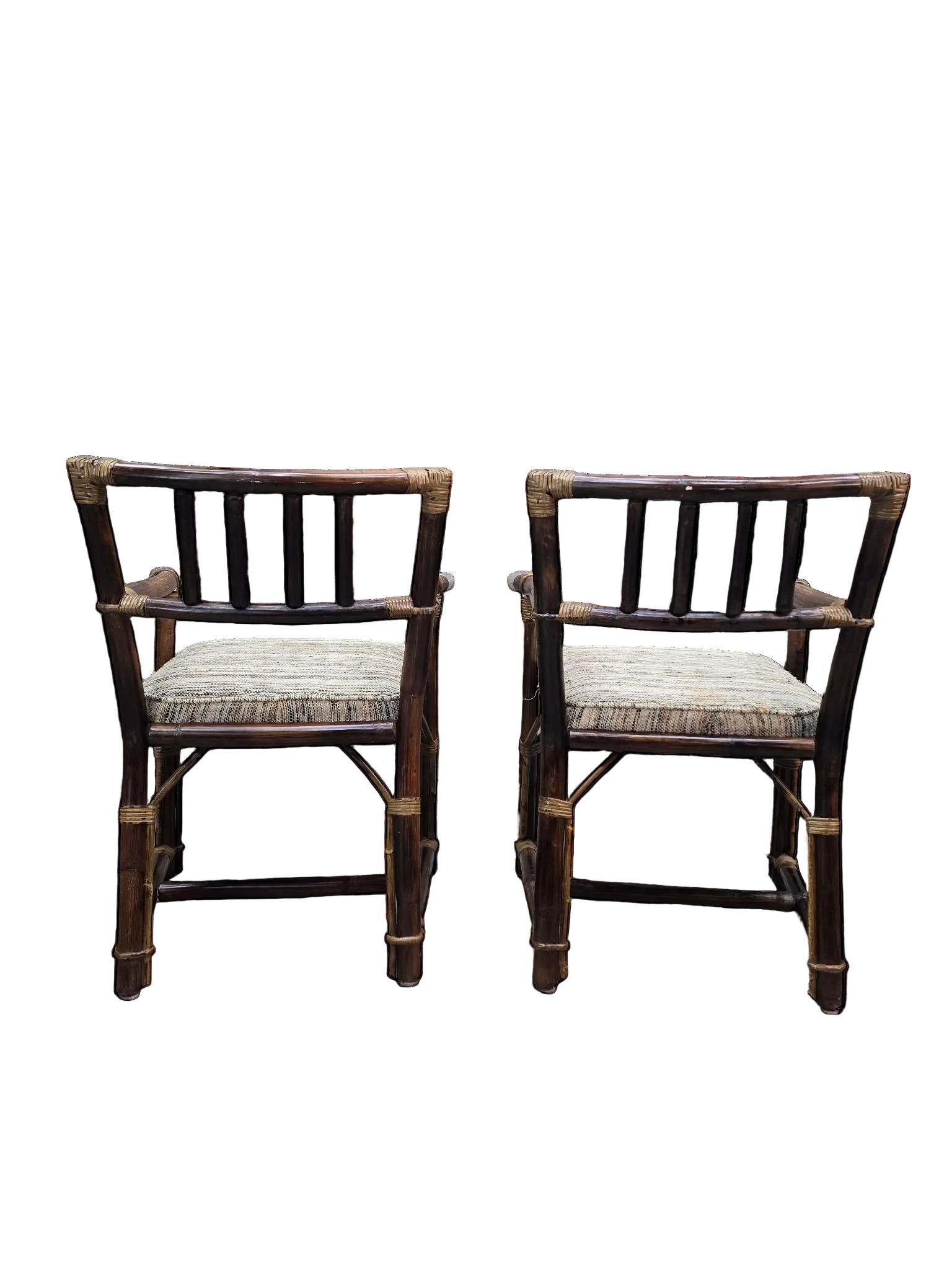 MCM John Wisner for Ficks Reed Rattan & Bamboo Dining Chairs, Set of 6