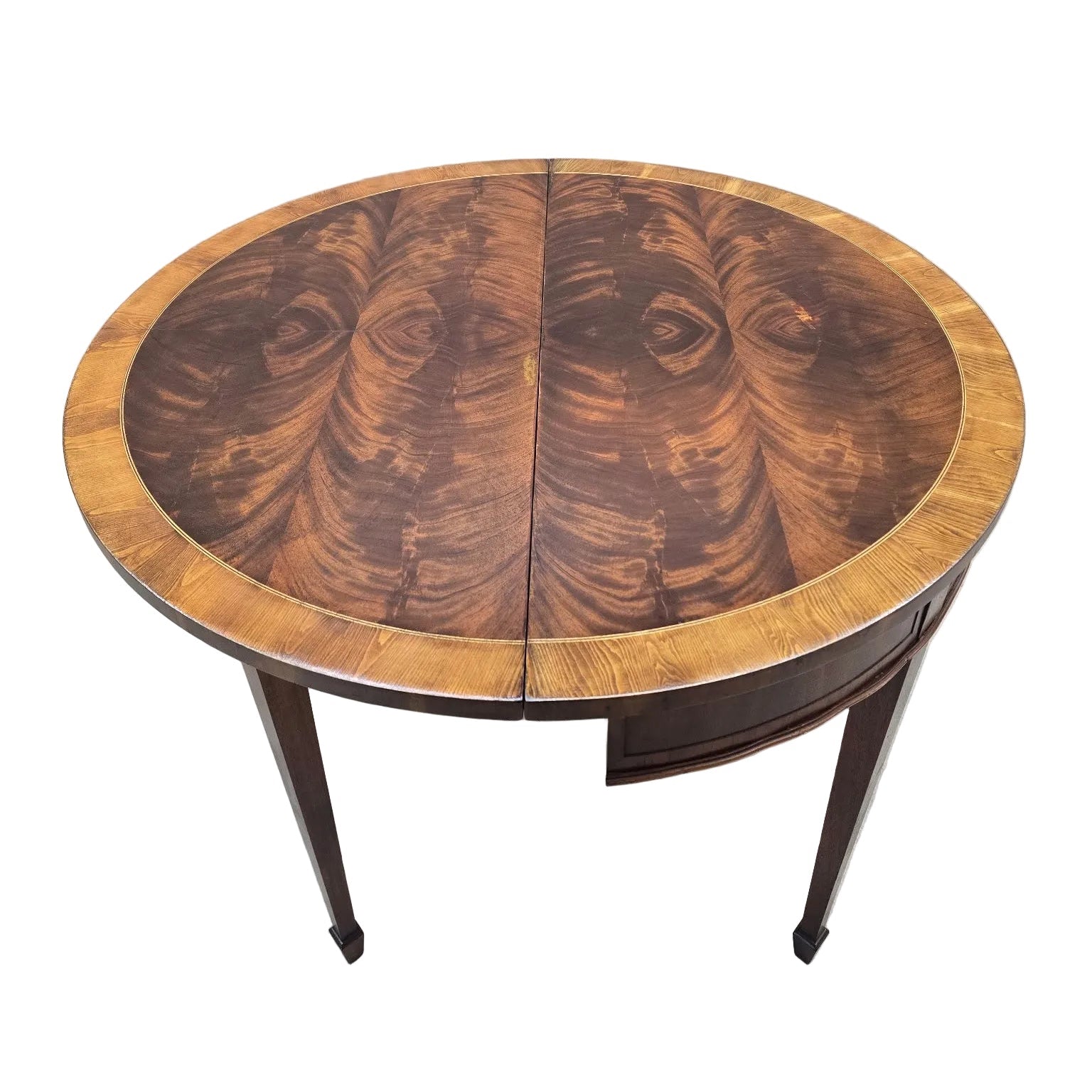 Vintage Folding Demilune Flip-Top Table