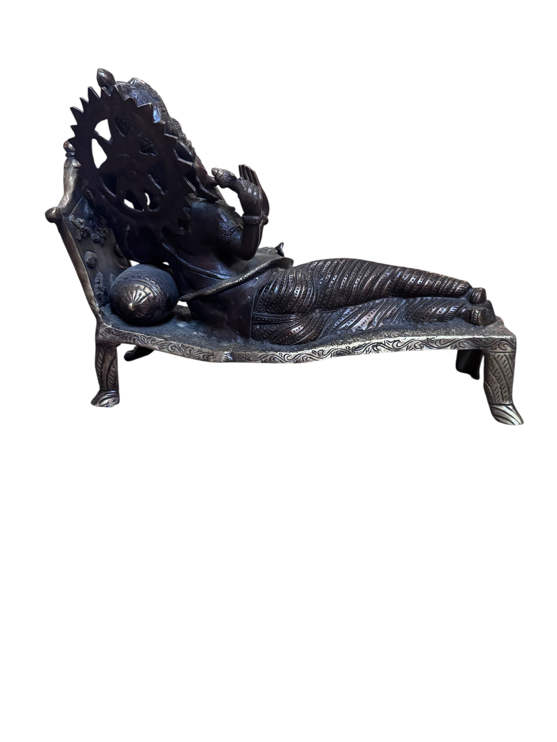 Vintage Hindu God Ganesha Statue Reclining
