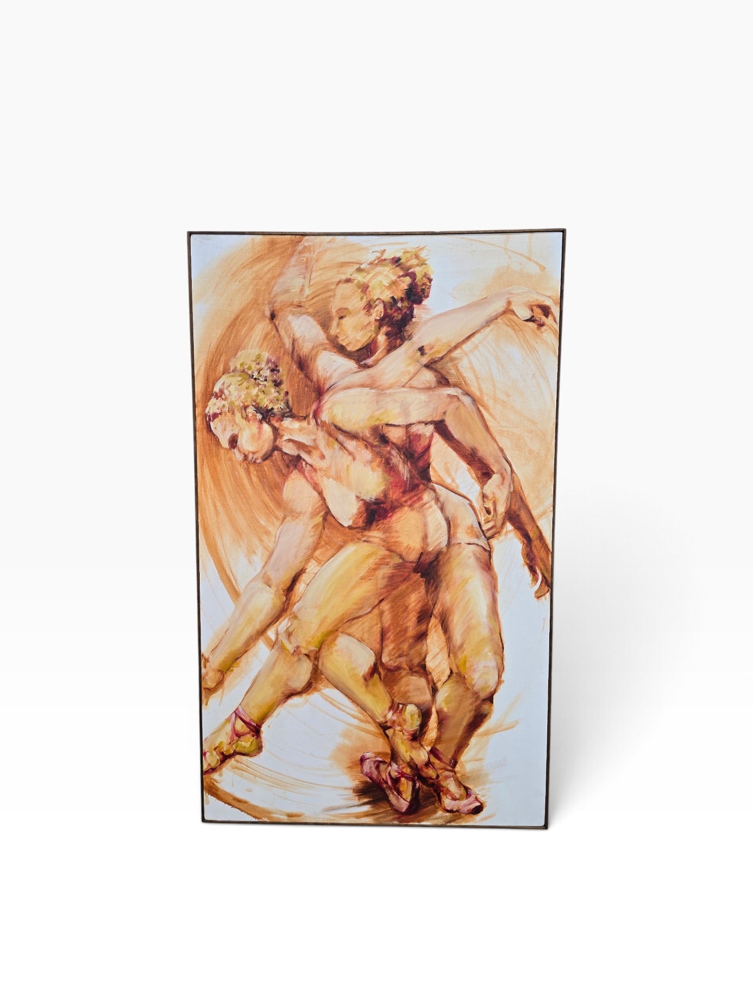 Vintage Oil Painting of Ballet Dancers