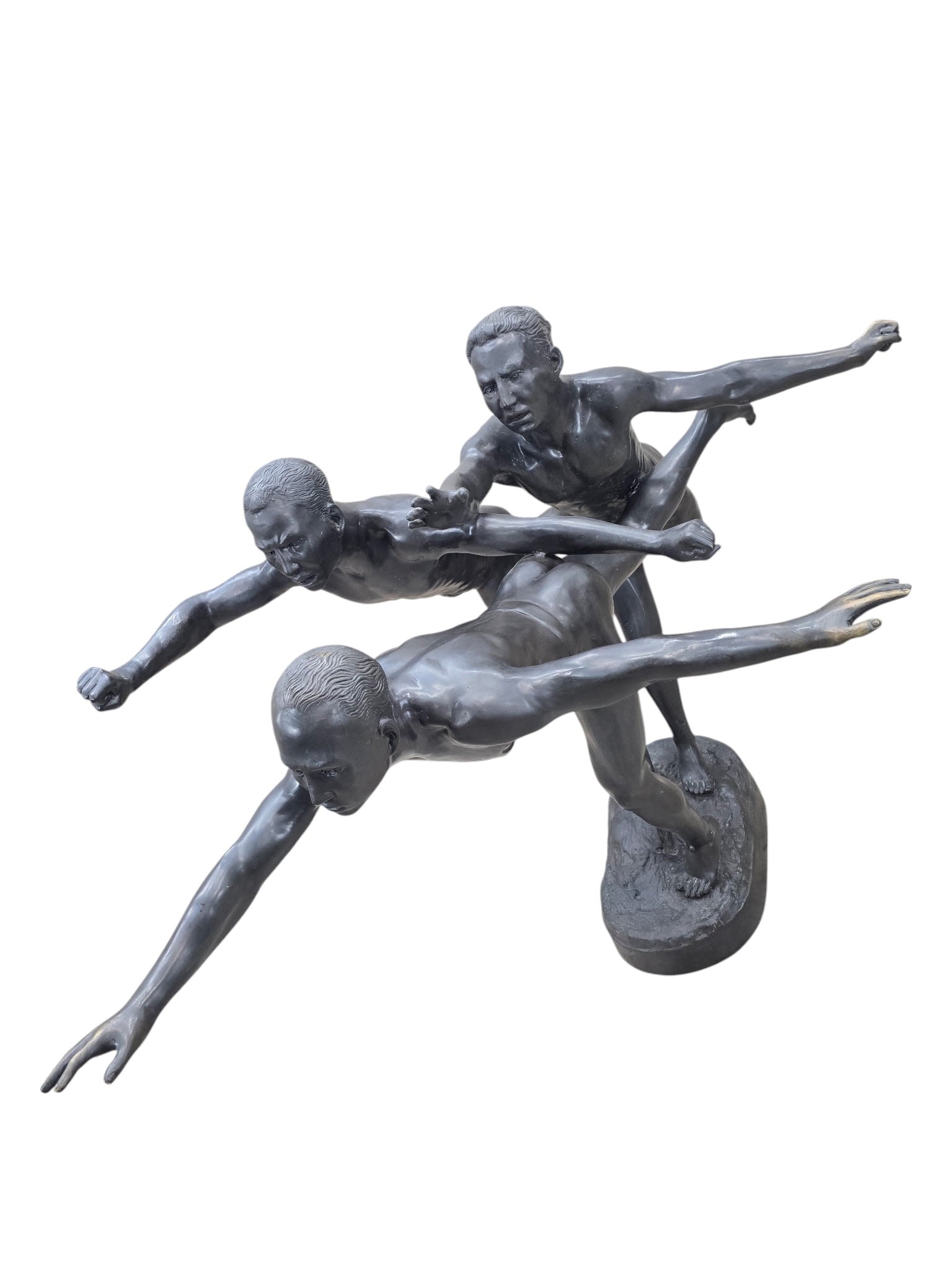 Antique French Art Nouveau Au But' Bronze Sculpture by Alfred Boucher