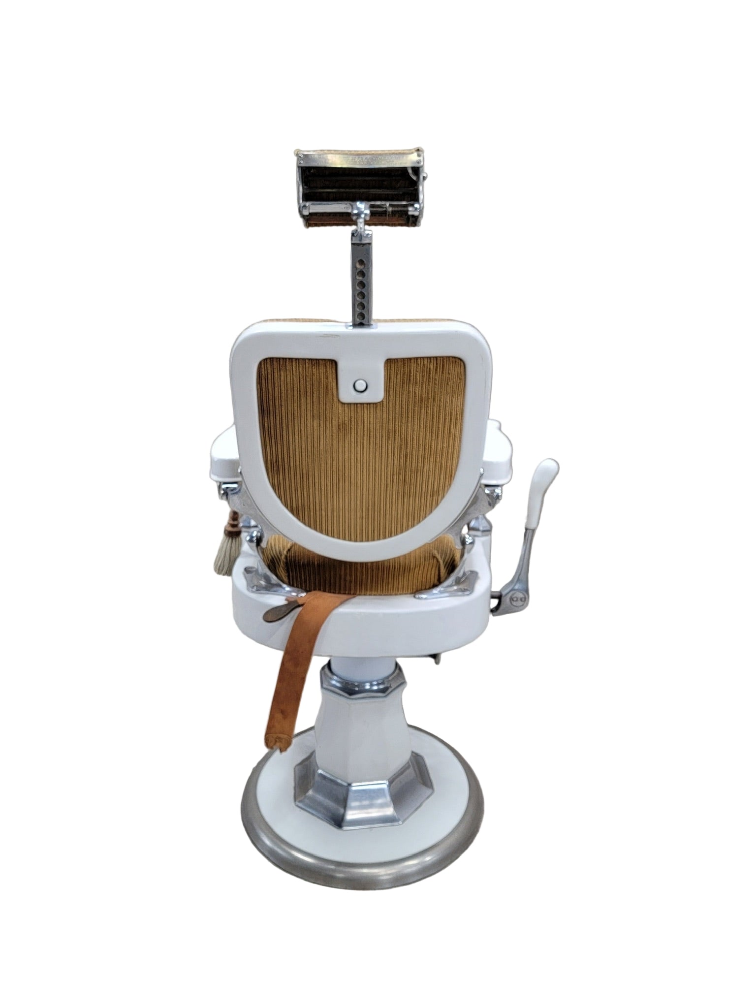 Antique Emil J. Paidar Adjustable Barber Chair with Spring Cushion Headrest