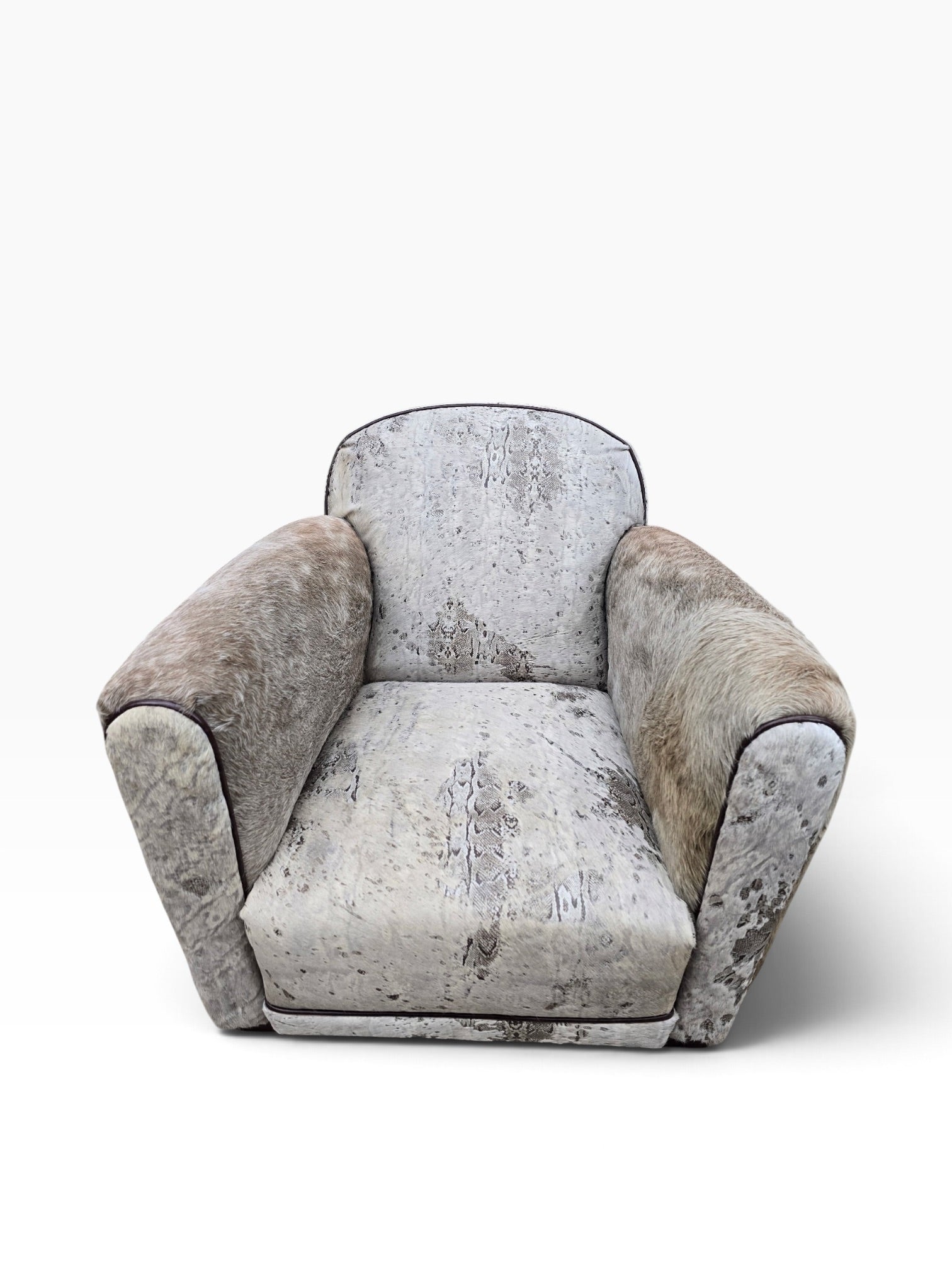 Vintage French Art Deco Club Chair Newly Reupholstered