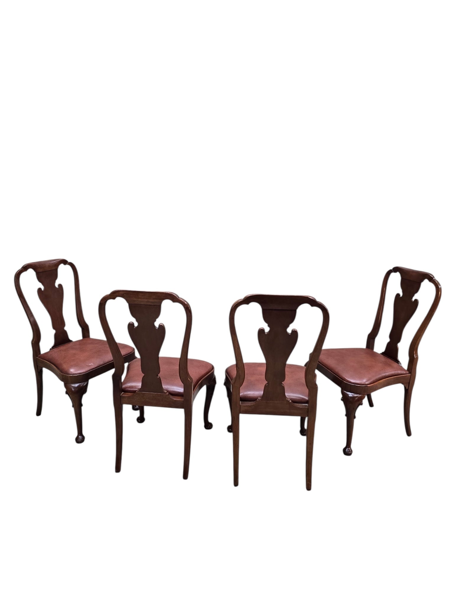 Vintage Queen Anne Style Dining Chairs By Baker Furniture - 4