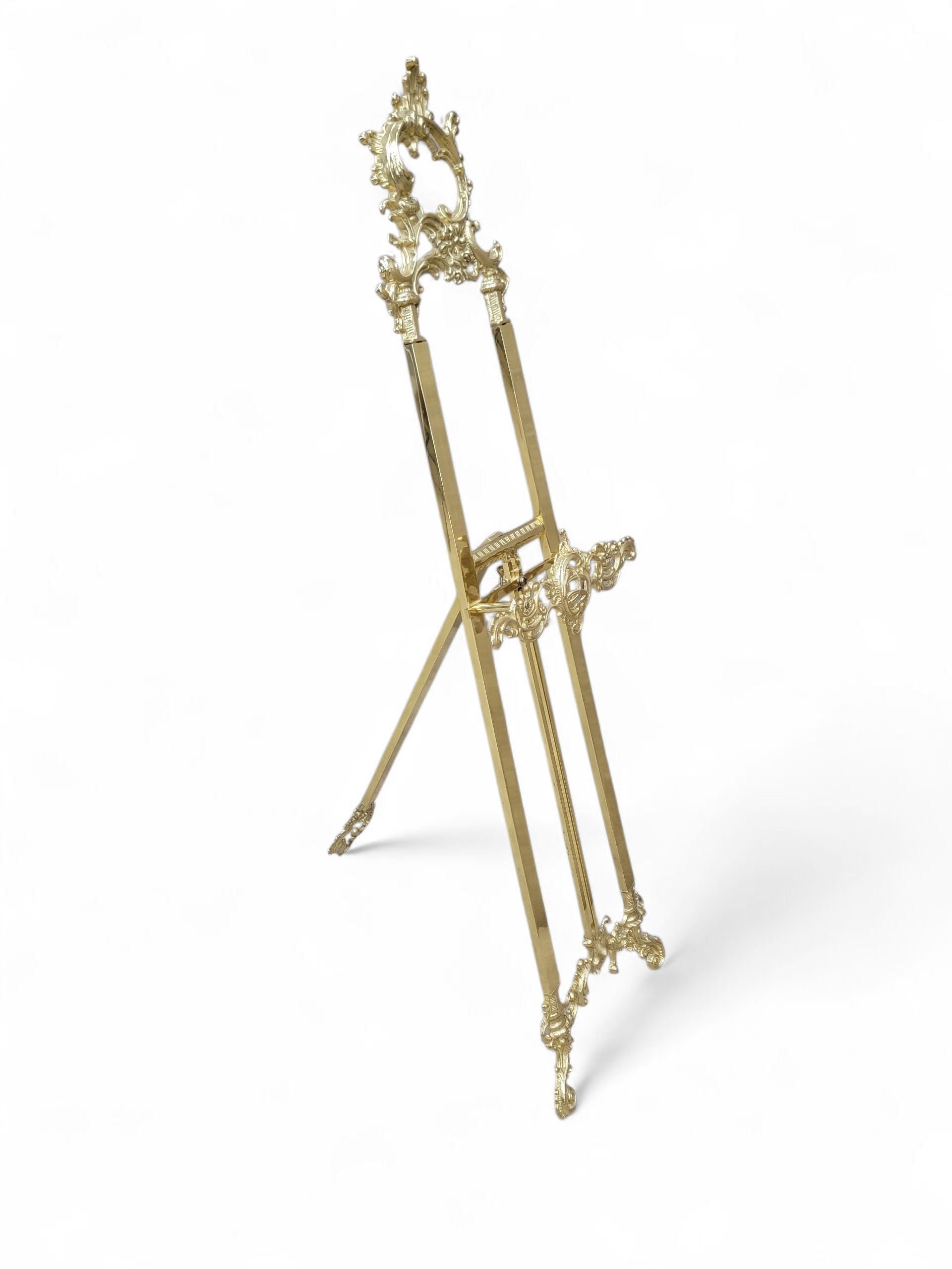 Vintage Italian Rococo Style Brass Painting Easel