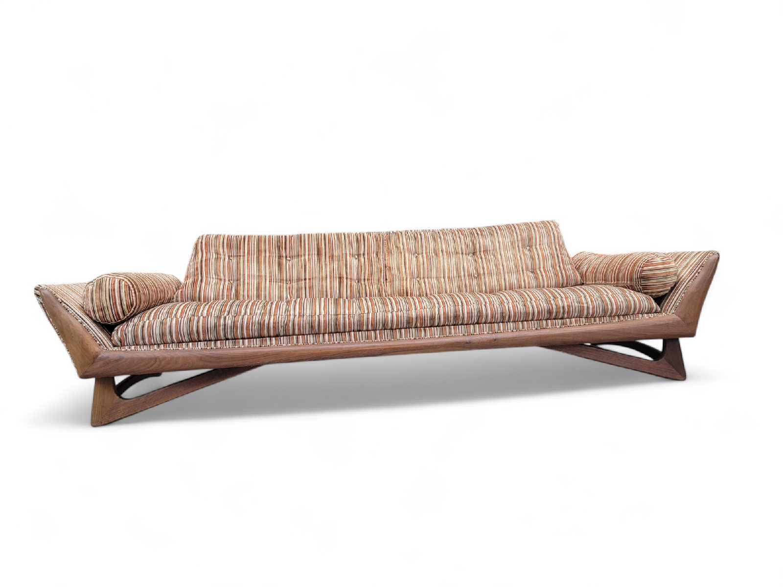 NEW - Mid Century Modern Adrian Pearsall Walnut Gondola Sofa for Craft Associates