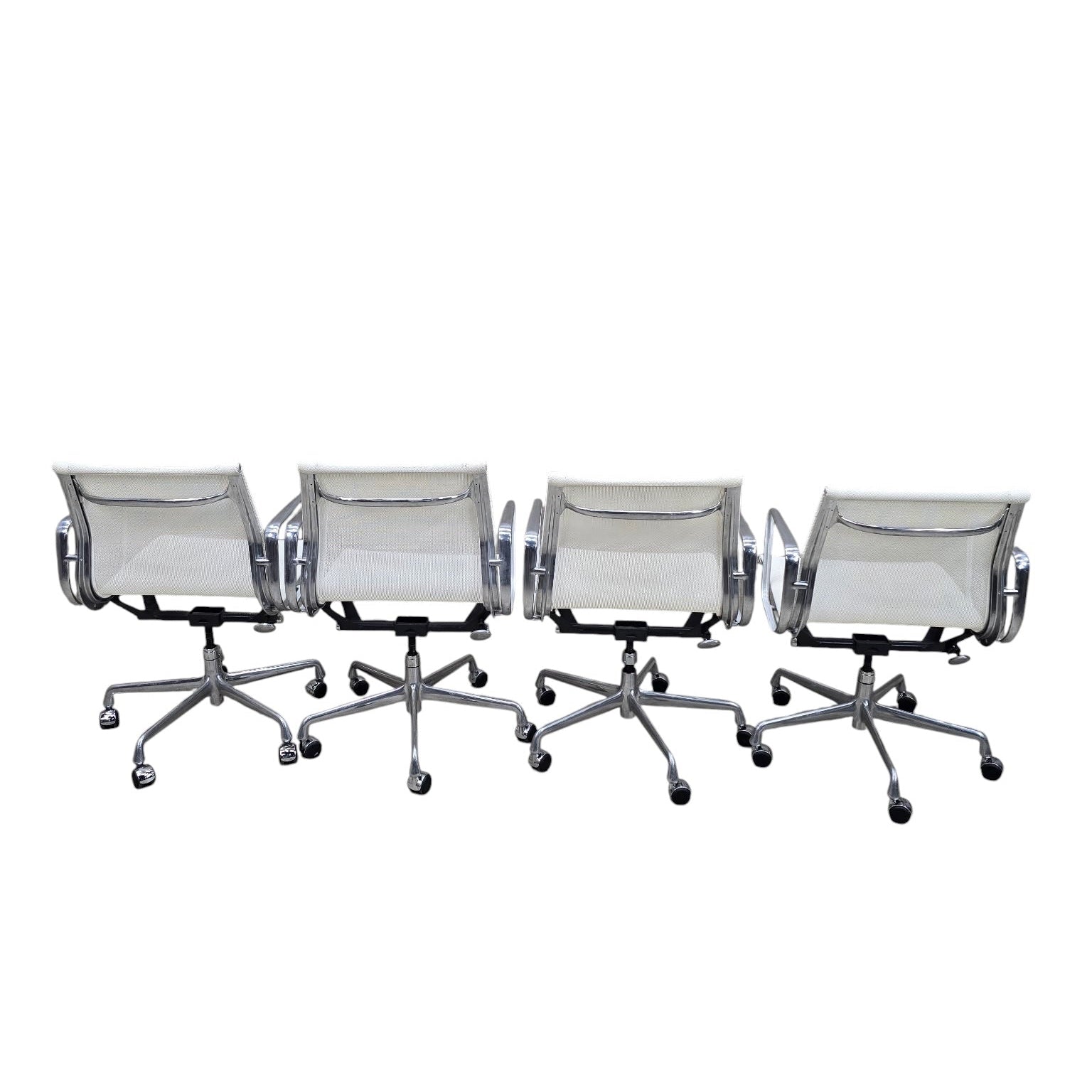 MCM Herman Miller Eames White Mesh Low Back Office Chairs - 6