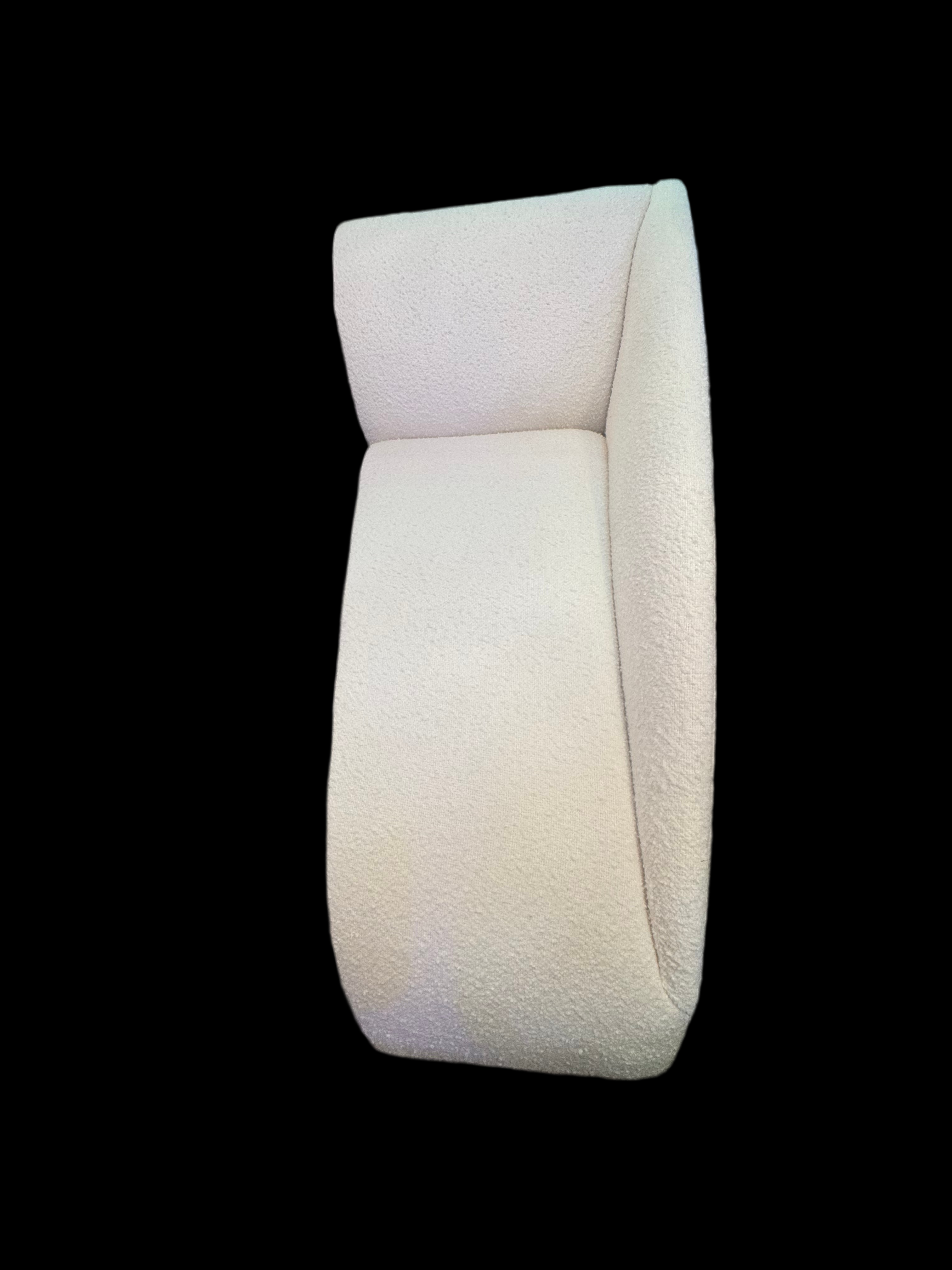 Vintage Postmodern Vladimir Kagan Marilyn Chaise Lounge Newly Reupholstered in Boucle