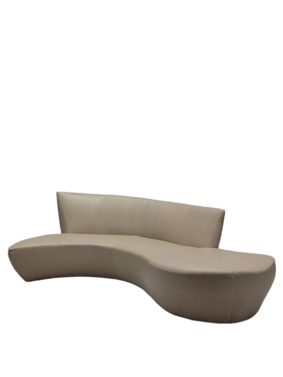 MCM Vladimir Kagan Serpentine Bilbao Sofa Newly Upholstered in Leather