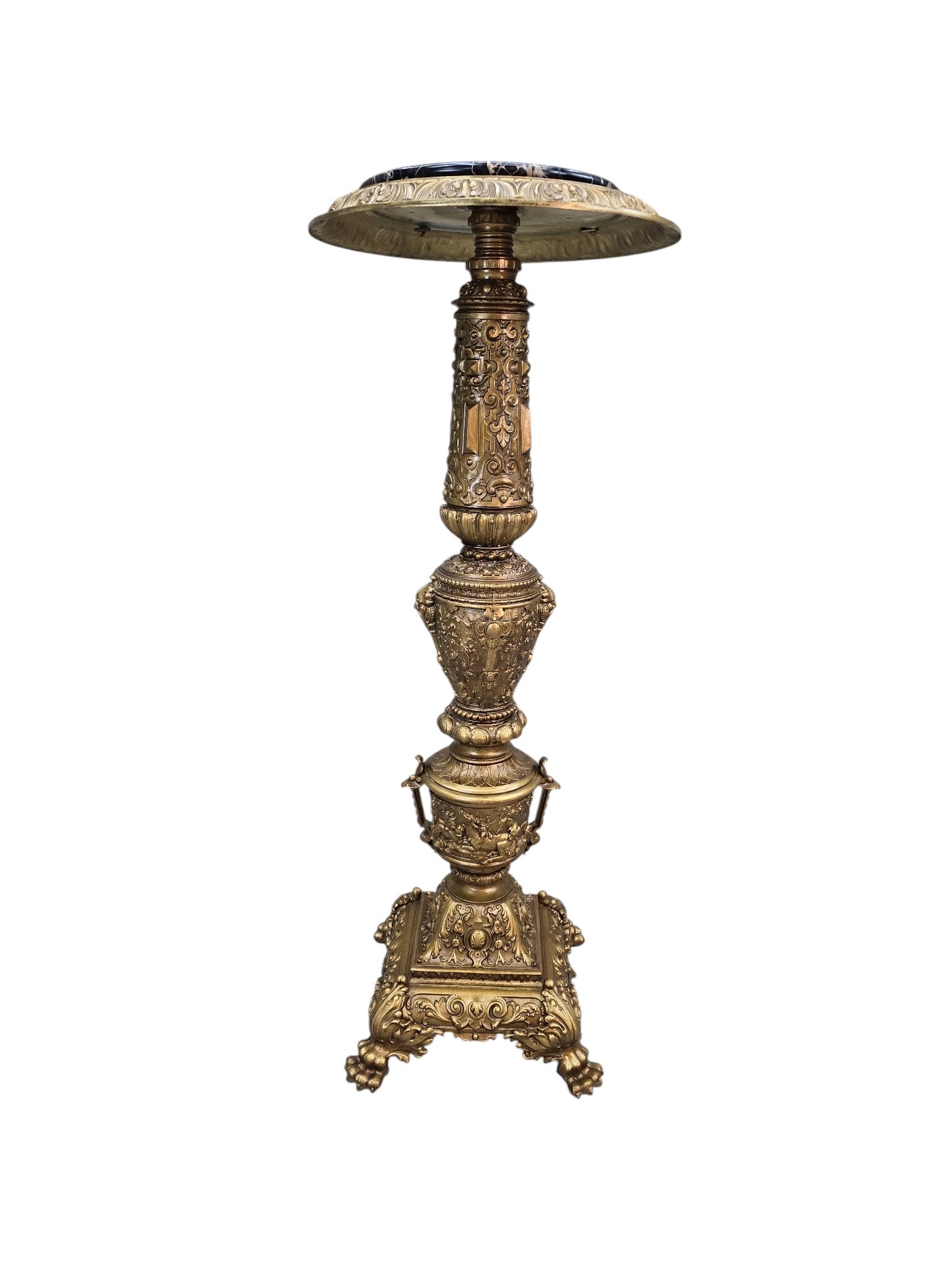 Antique Rococo Revival Style Pedestal Stand