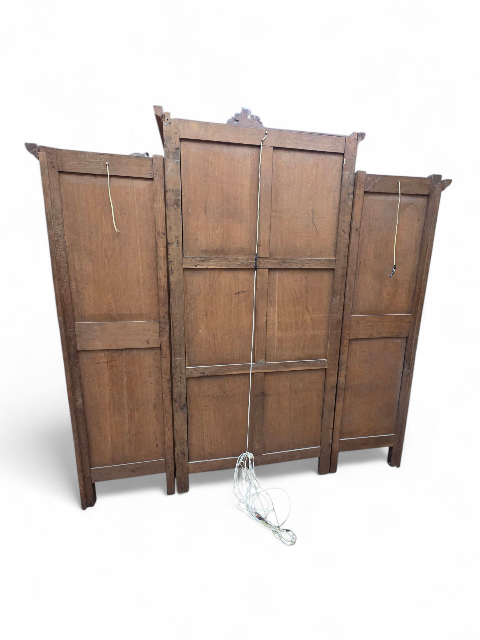 Antique French Louis XV Style Hand-Carved Walnut Vitrine Bookcase