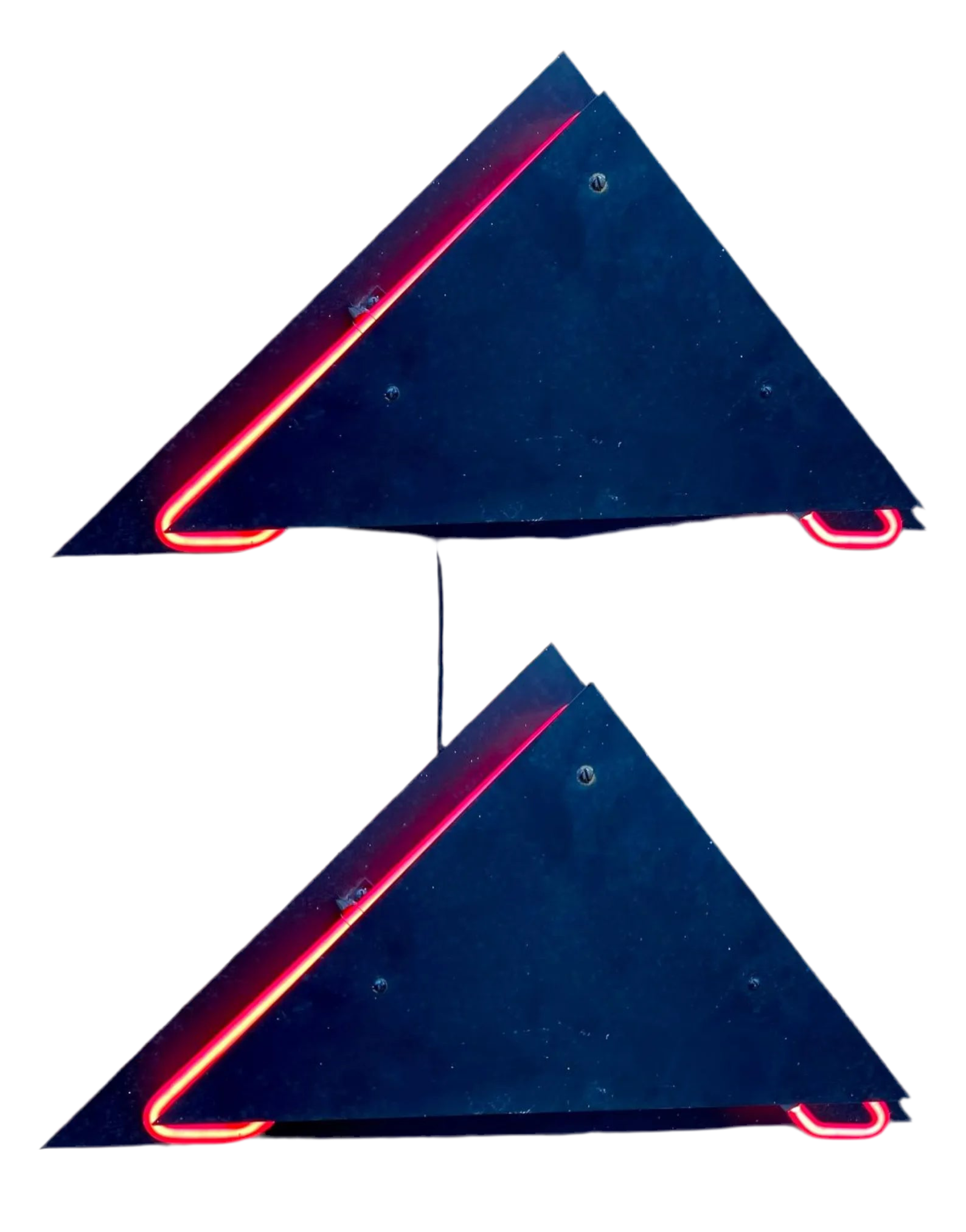 Postmodern Rudi Stern Sculpture Torchiere Wall Sconce “Let There Be Neon” - Pair