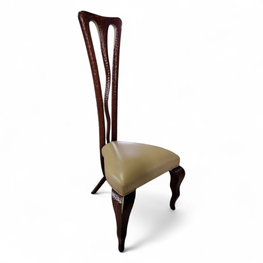 Vintage Christopher Guy Side Chair With Mahogany X-Leg Base