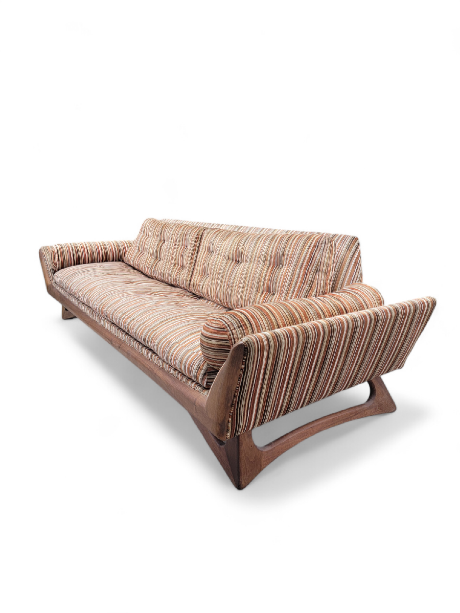 NEW - Mid Century Modern Adrian Pearsall Walnut Gondola Sofa for Craft Associates