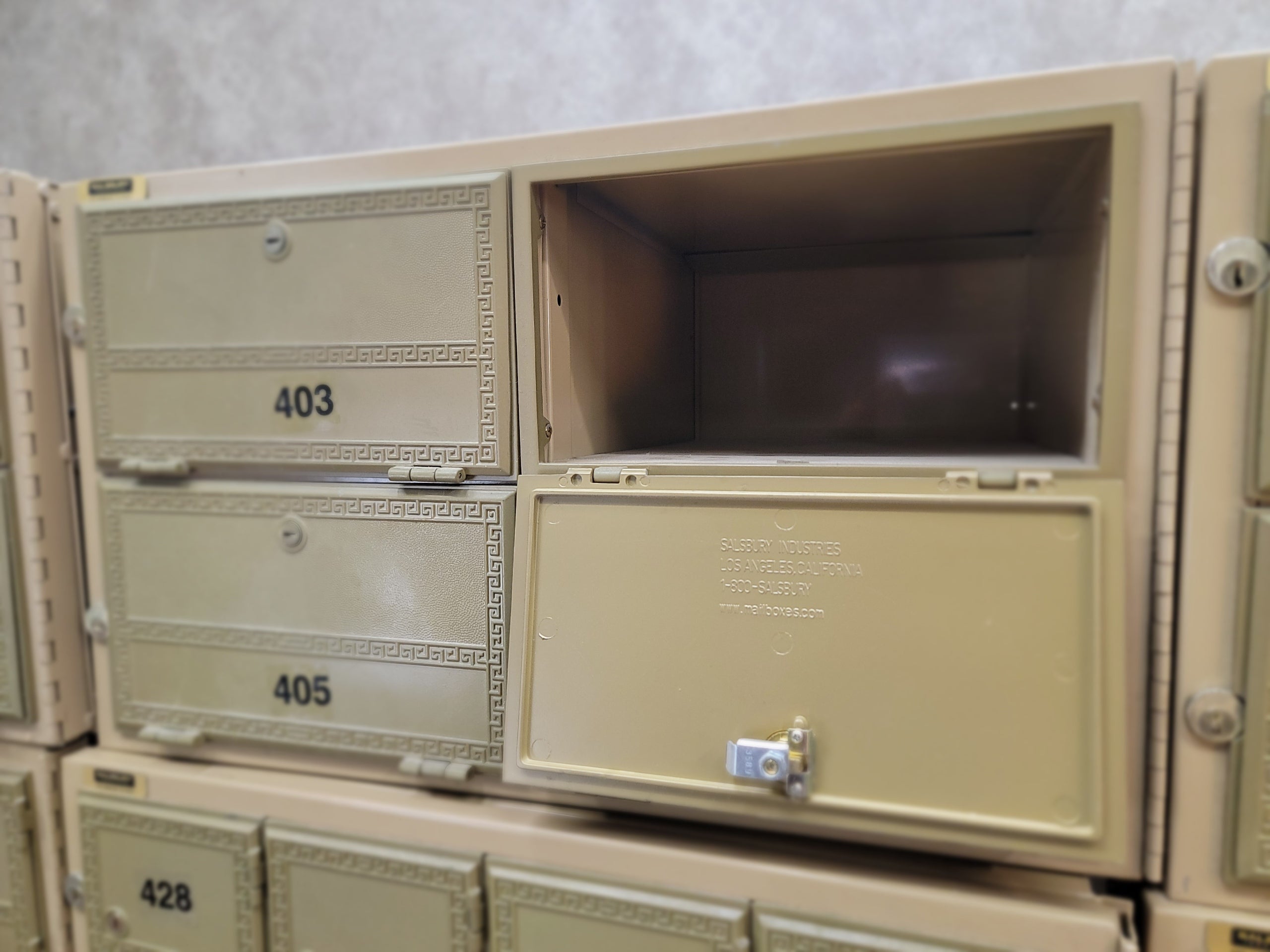 Vintage Metal Mailroom Storage Boxes by Salisbury Industries - Set of 12