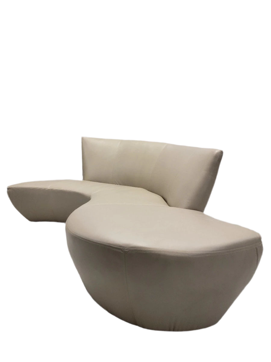 MCM Vladimir Kagan Serpentine Bilbao Sofa Newly Upholstered in Leather