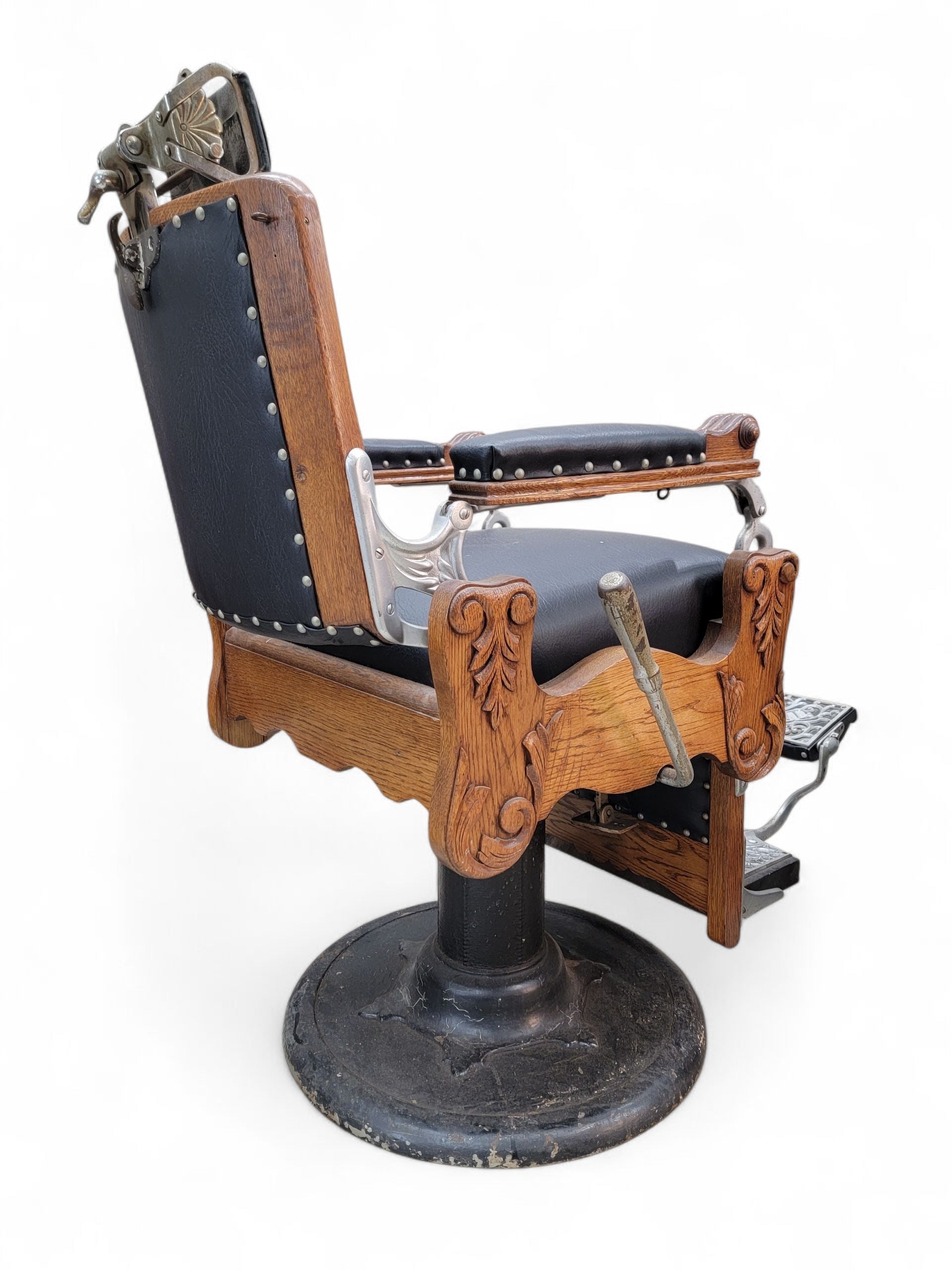 Antique Berninghaus “Hercules” Barber & Shave Chair