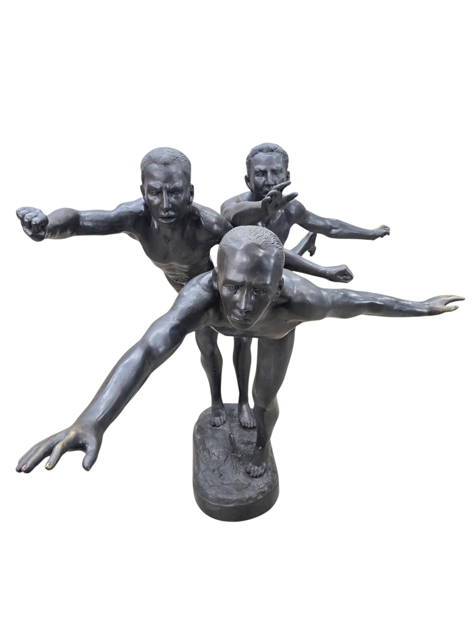 Antique French Art Nouveau Au But' Bronze Sculpture by Alfred Boucher