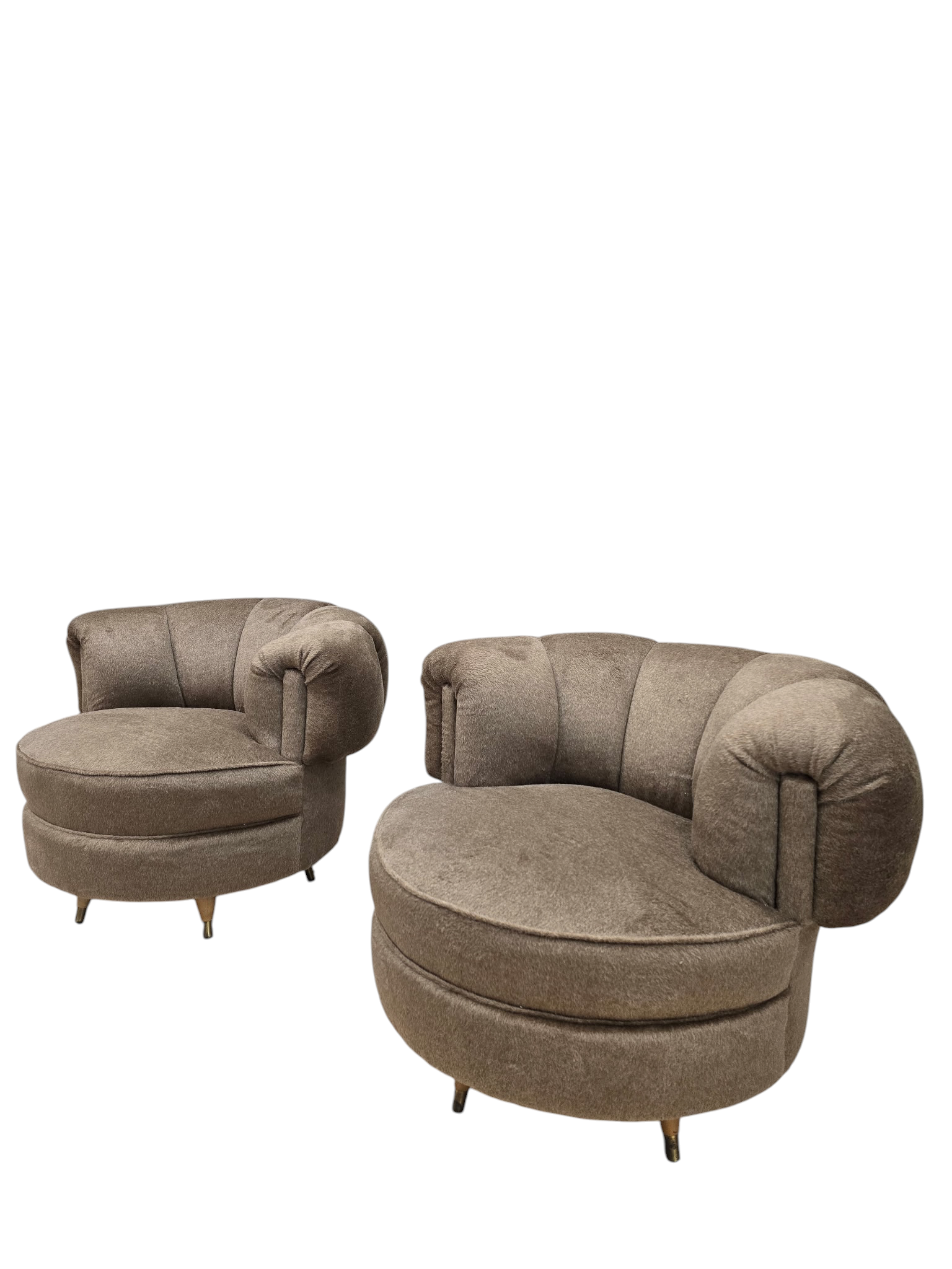 MCM Barrel Back Lounge Chairs Newly Reupholstered – Pair