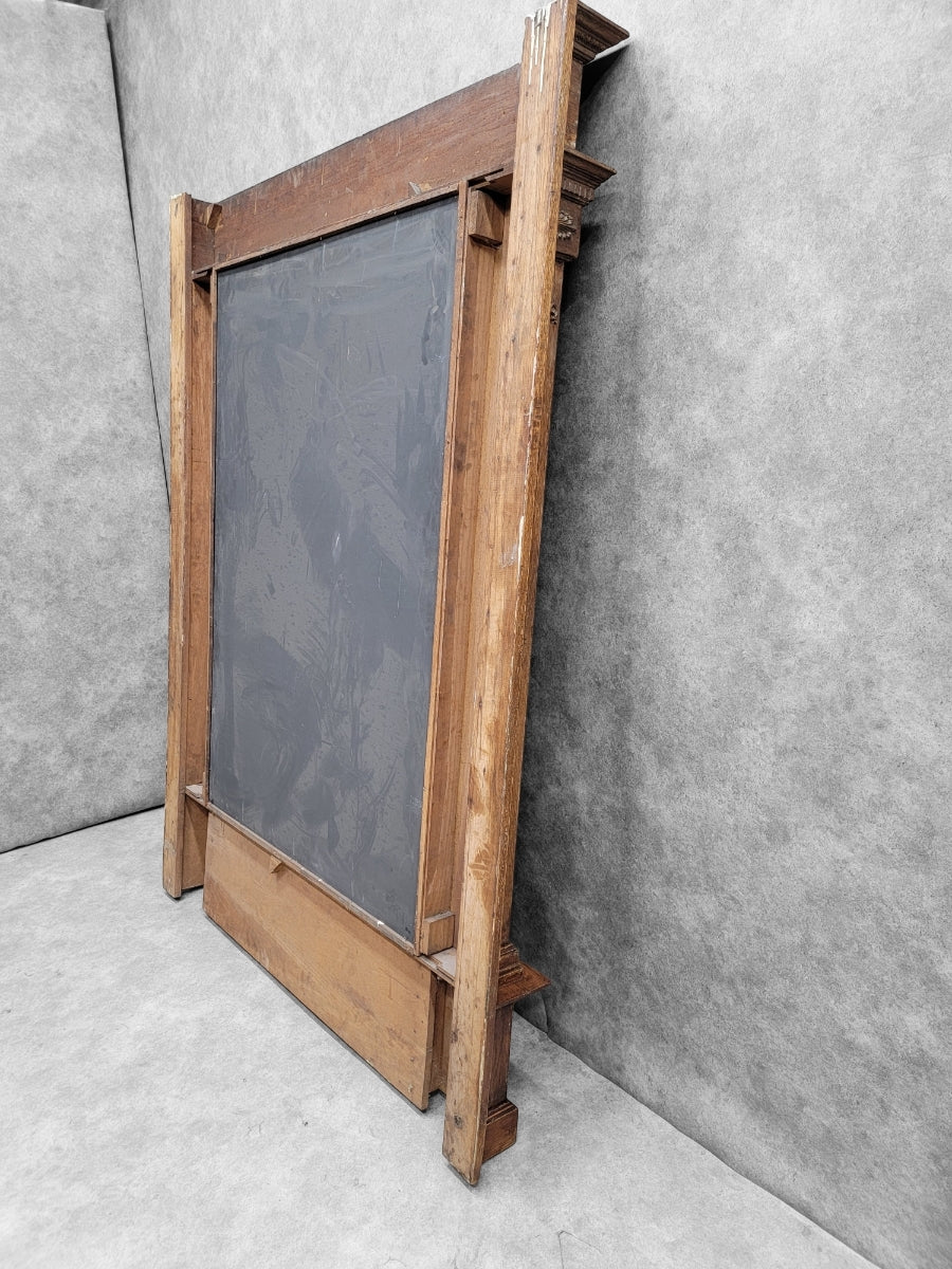 Antique Victorian Quarter-Sawn Oak Salvaged Console Pier Mirror