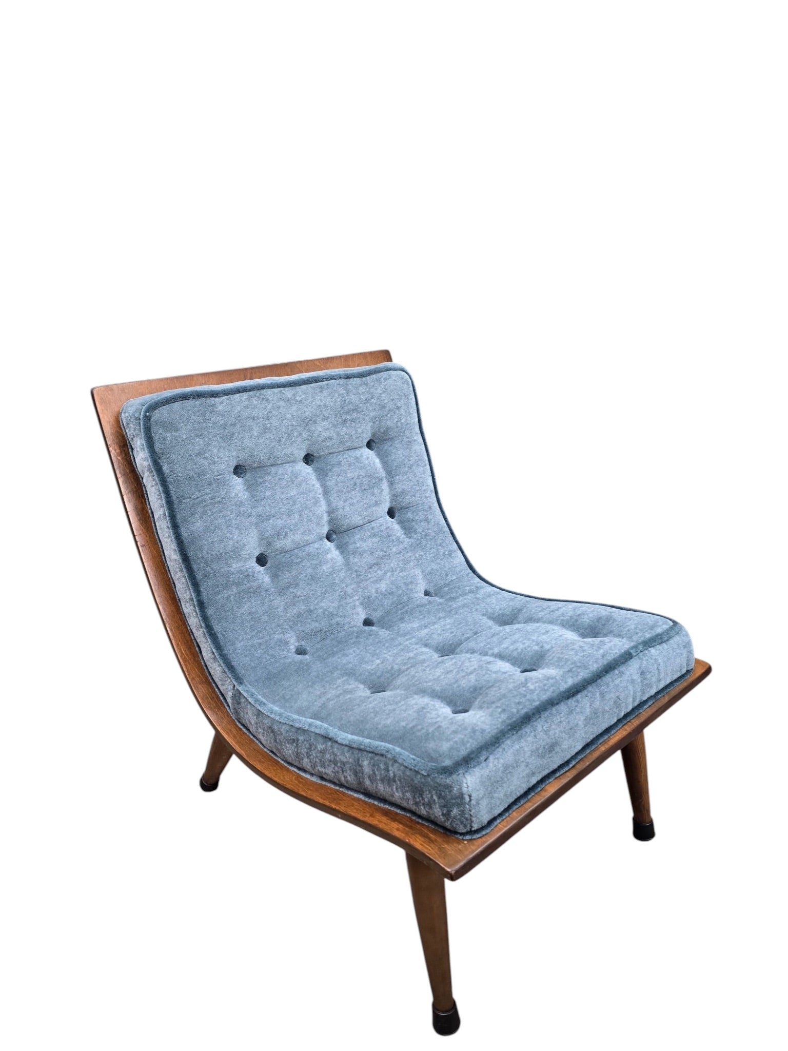 MCM Bentwood Scoop Chairs by Carter Brothers Newly Reupholstered - Set of 2