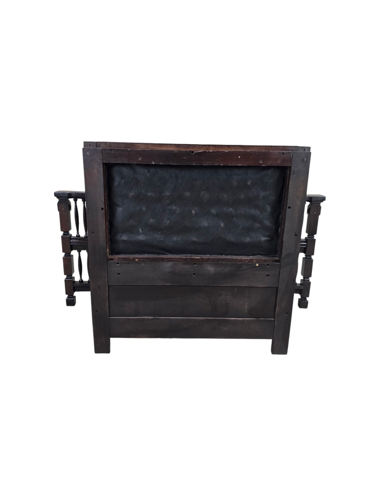 Antique Eastlake Victorian Style Upholstered Back Bench