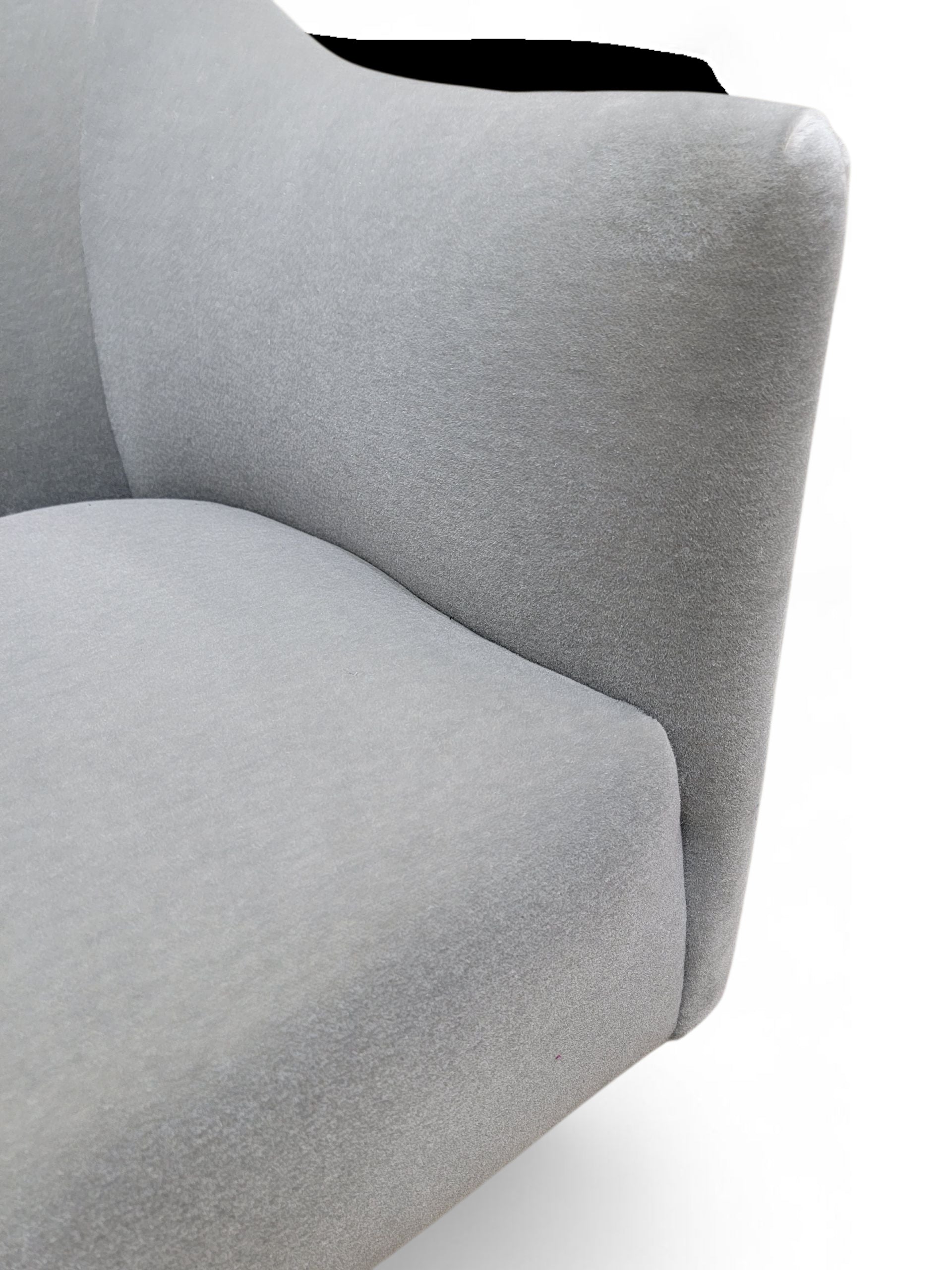 Mid Century Modern Barrel Back Club Chairs by Kroehler Newly Upholstered  - Pair